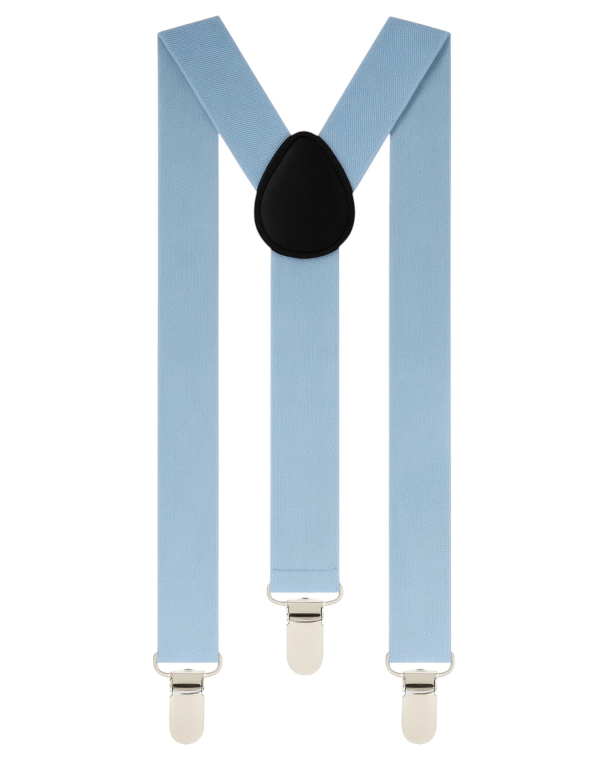 1 Zasel Mens Extra Long Adjustable 138cm Light Blue Suspenders, 1 of 3