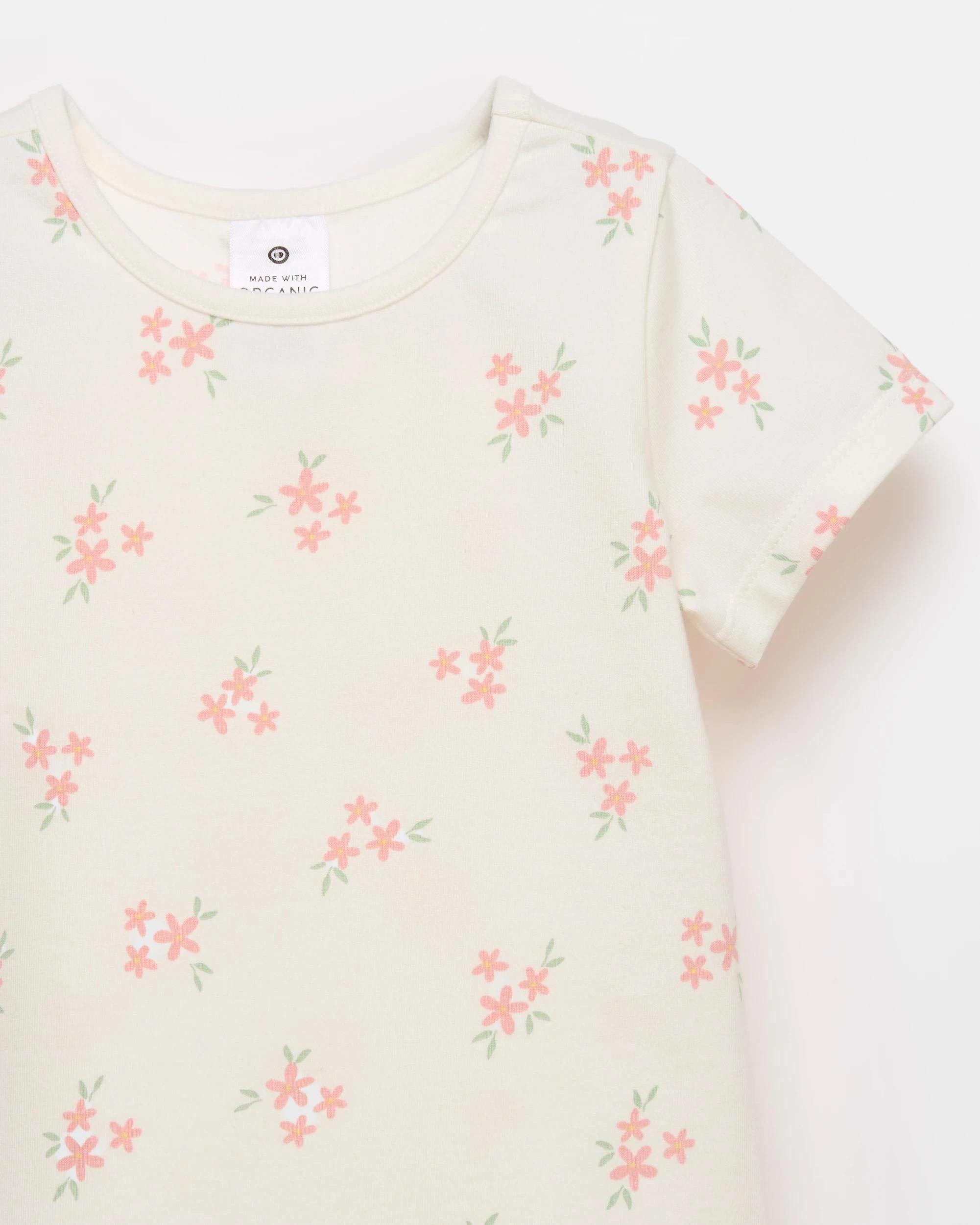 4 Target Baby Baby Organic Cotton Print Short Sleeve T-shirts 3 Pack PINK FLORAL, 4 of 4