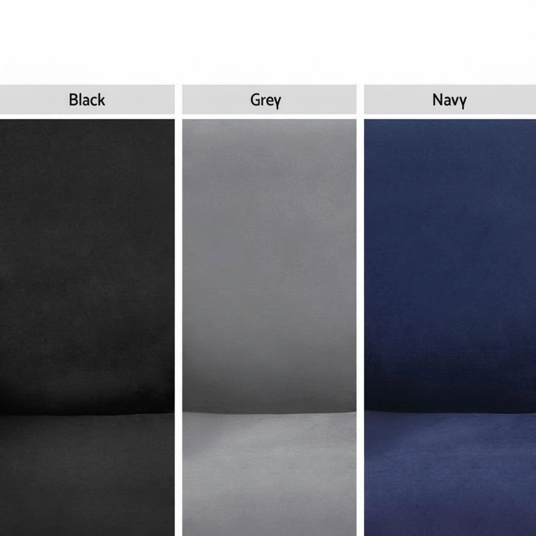 5 Artiss Recliner Chair Covers 1 Seater Velvet - Black, 5 of 6