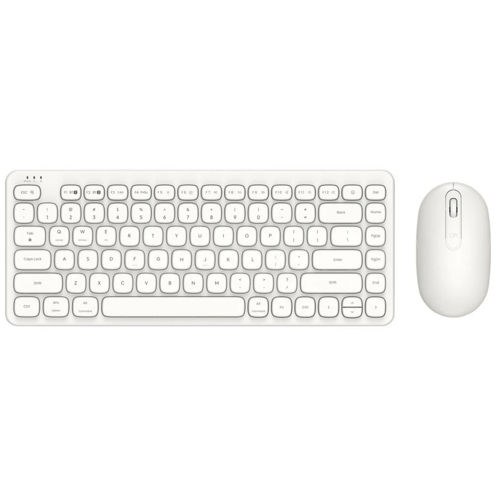 1 Qudo Curve Compact Keyboard & Mouse Combo White, 1 of 7