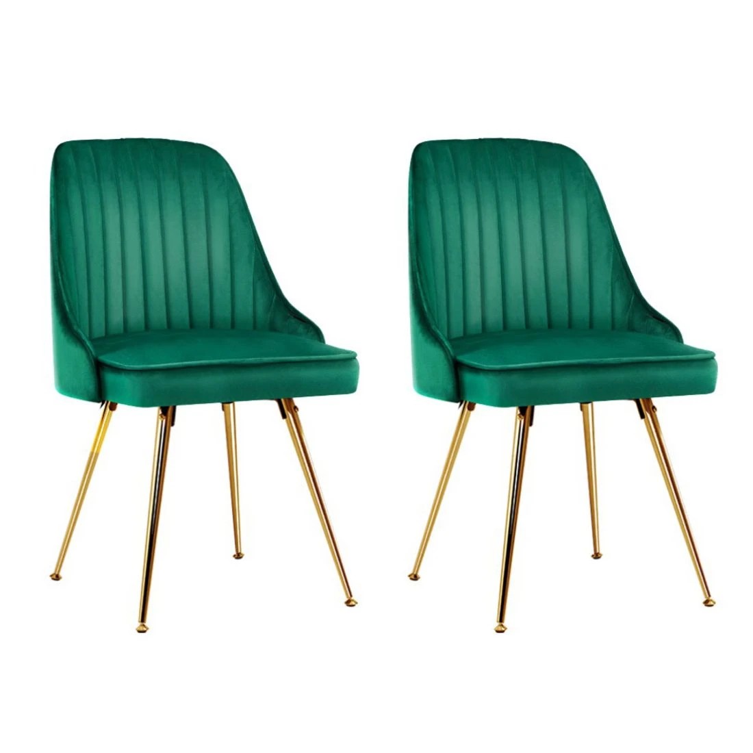 1 Artiss Dining Chairs Set of 2 - Green, 1 of 7