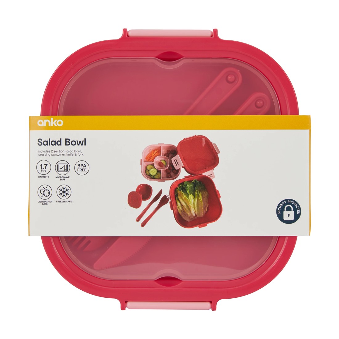 8 Red Salad Bowl, 8 of 8