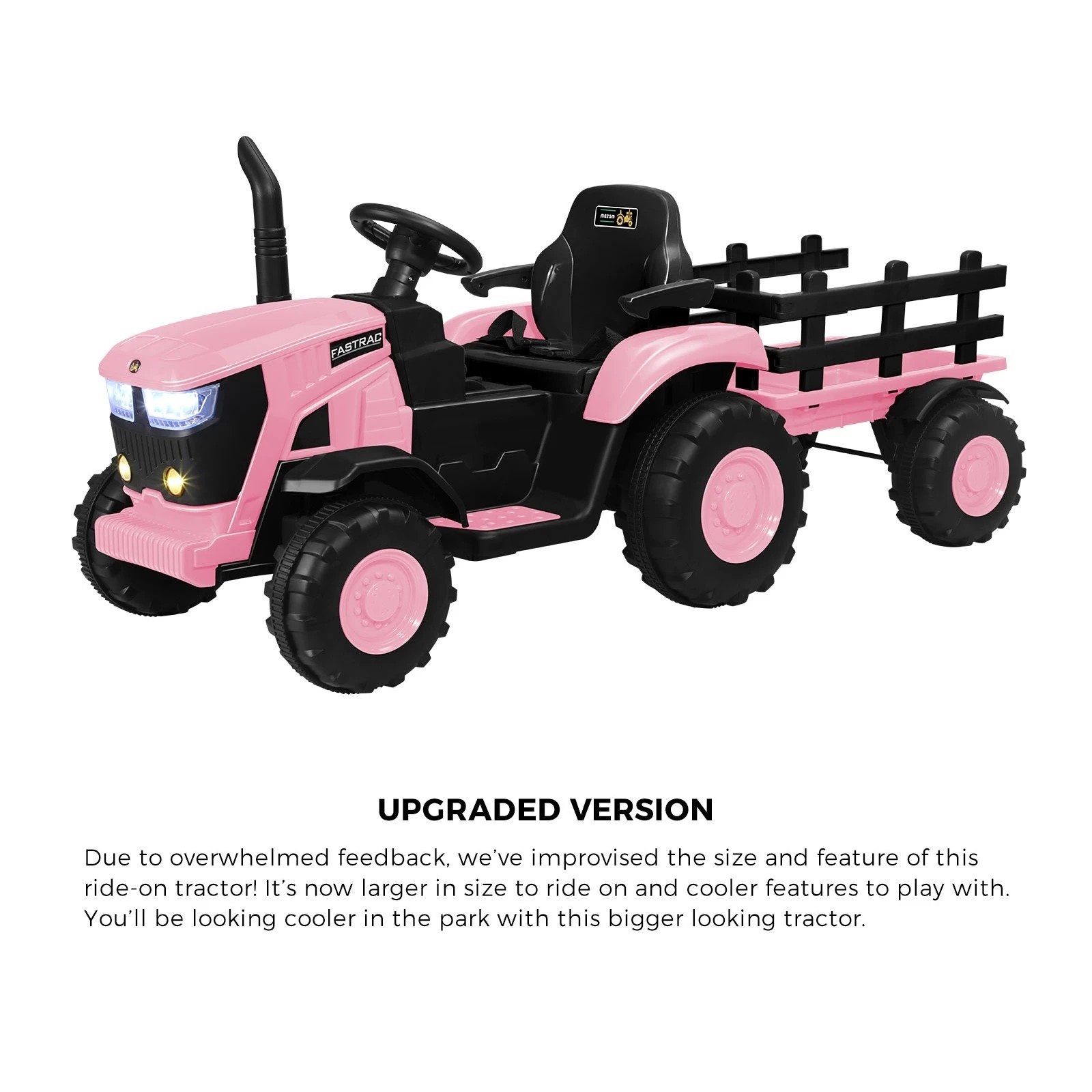 3 Mazam 156 Cm Kids Ride On Car Tractor 12v Remote Control Electric Gift Toy
 - Pink, 3 of 10