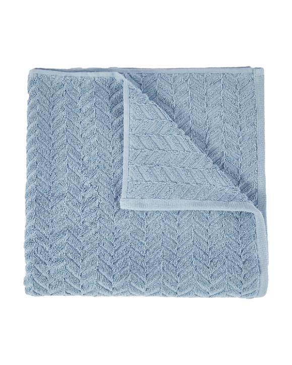 Chevron Cotton Bath Towel - Blue