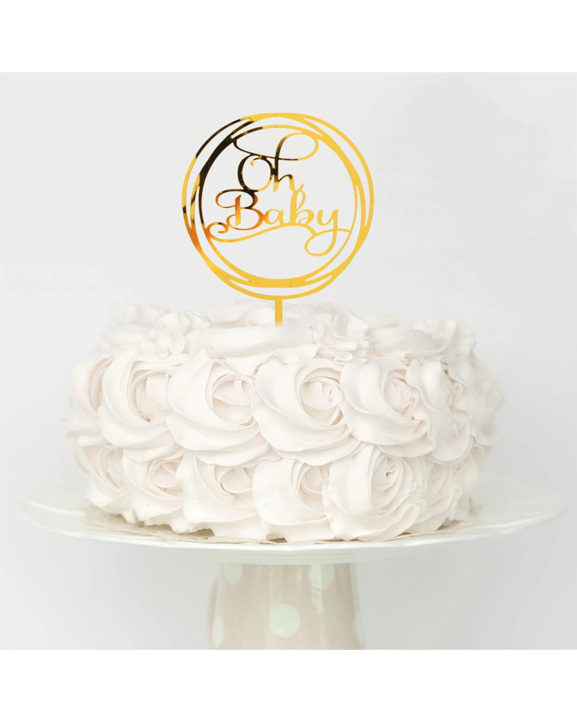 2 JD Party Oh Baby Gold Mirror Cake TopperGold     
. - Gold, 2 of 2