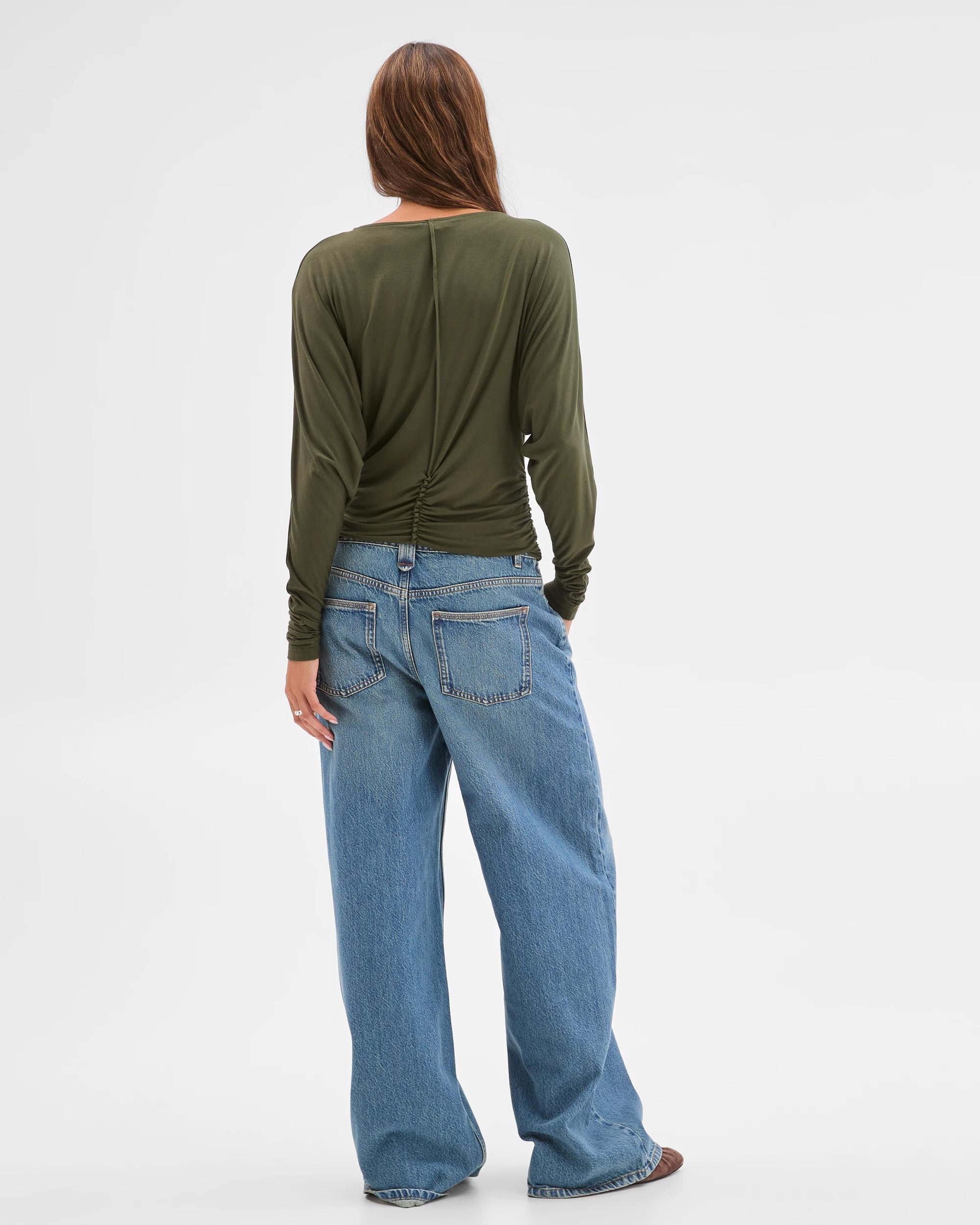 2 Lily Loves Mid Rise Wide Leg Denim Jeans BARCELONA, 2 of 6