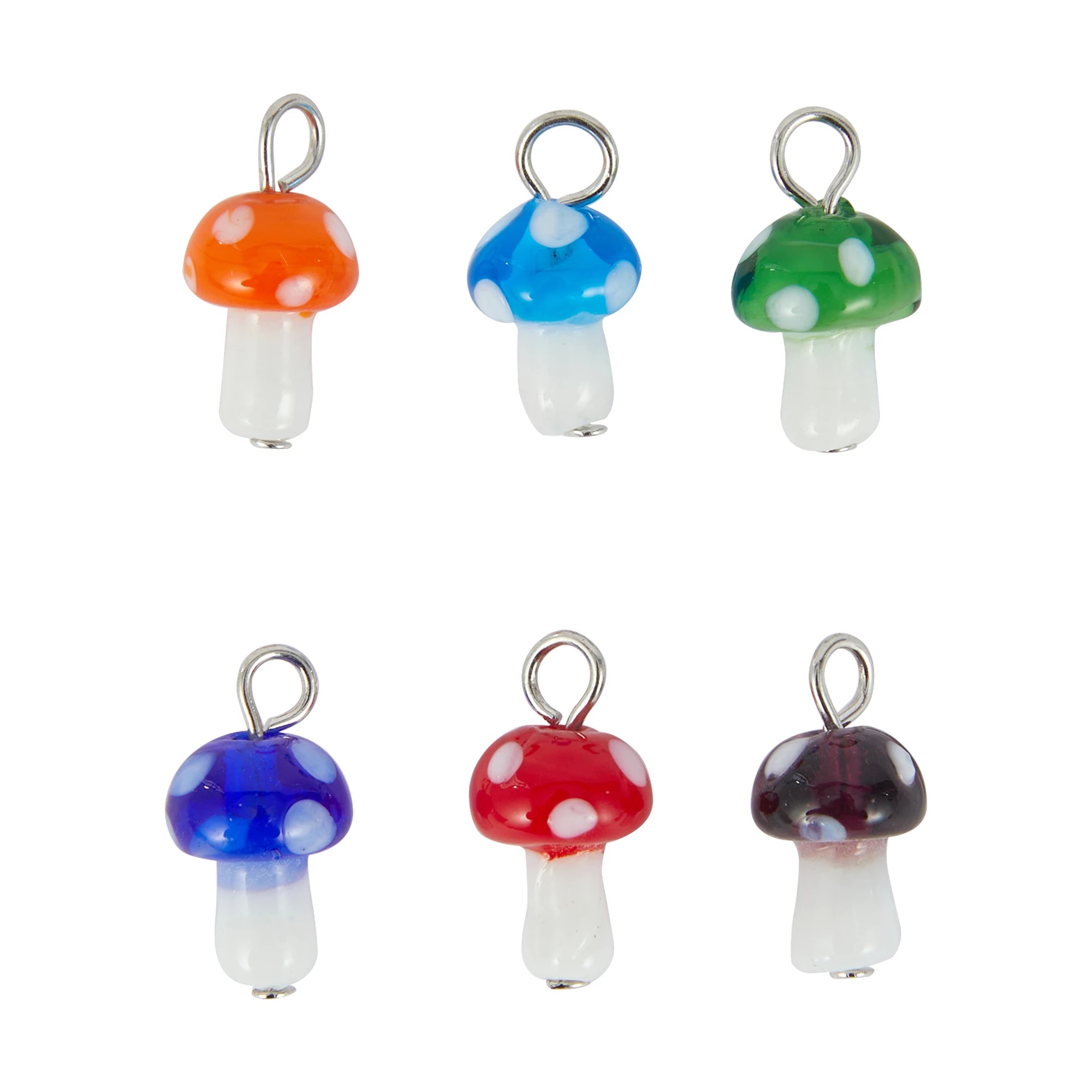 2 6 Piece Jewellery Making Charms - Mushroom, 2 of 2
