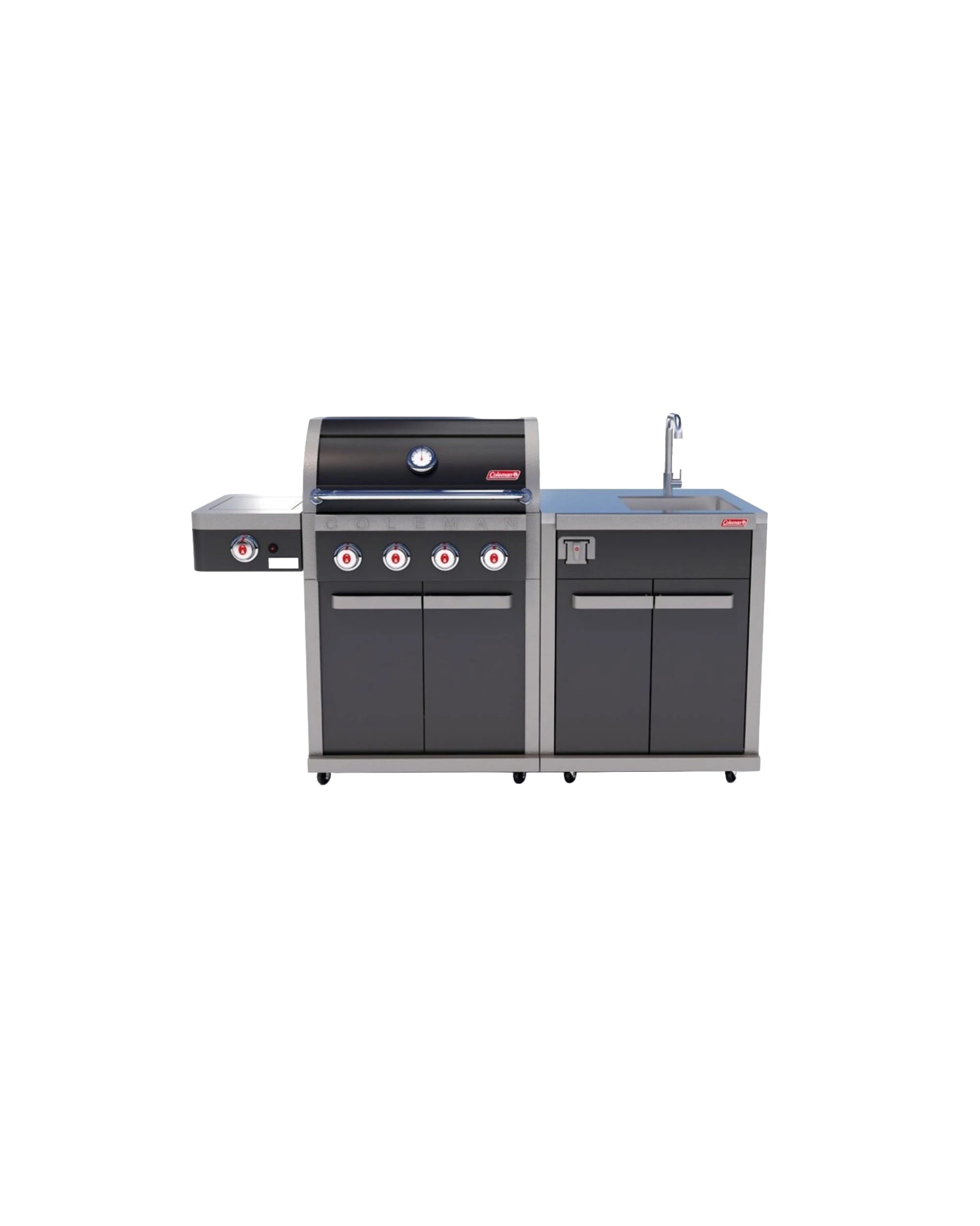 1 Coleman Revolution 4 Burner Kitchen With Sink Module - Gloss - Black, 1 of 4