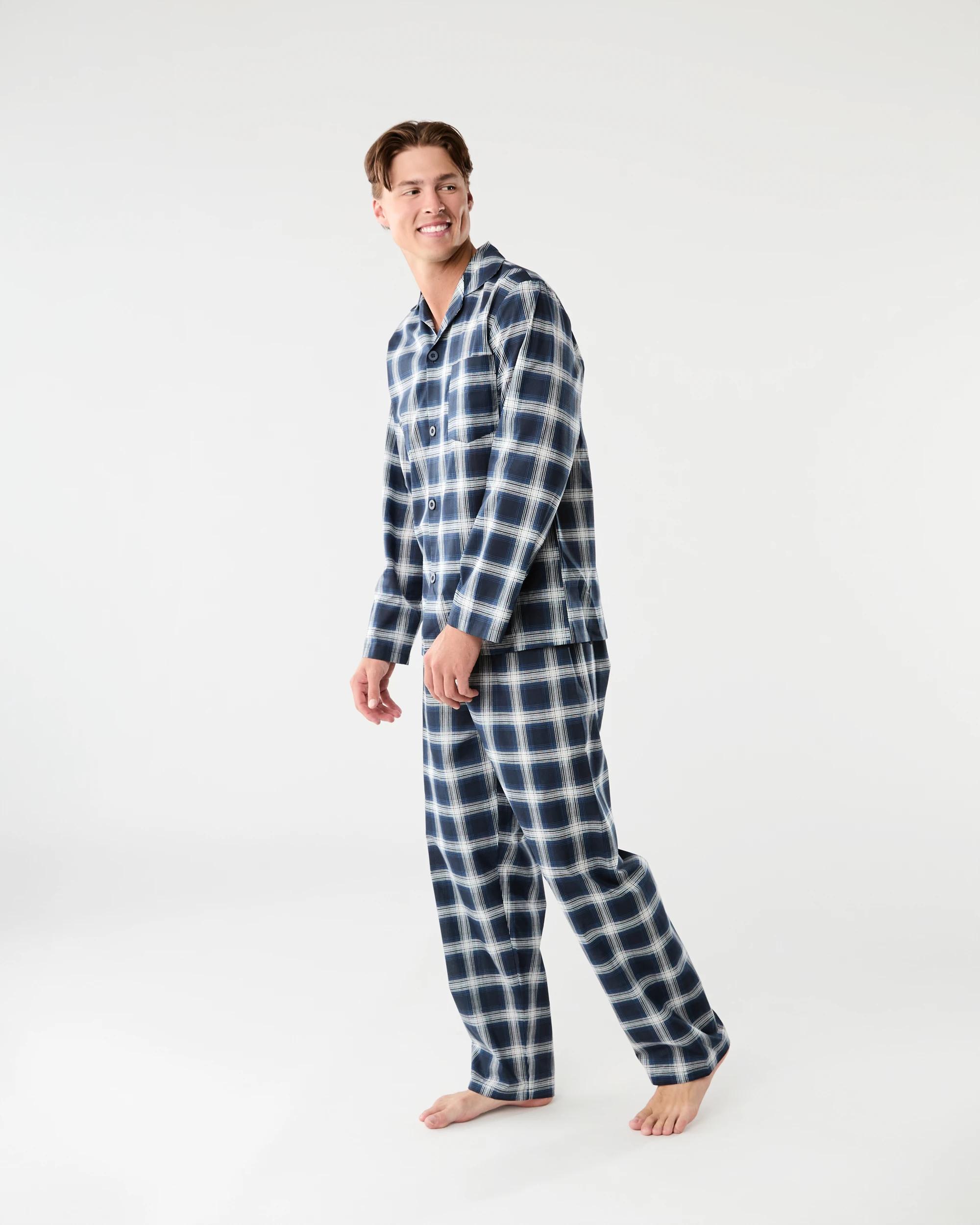 2 Long Leg Woven Pyjama Set Blu Check, 2 of 8