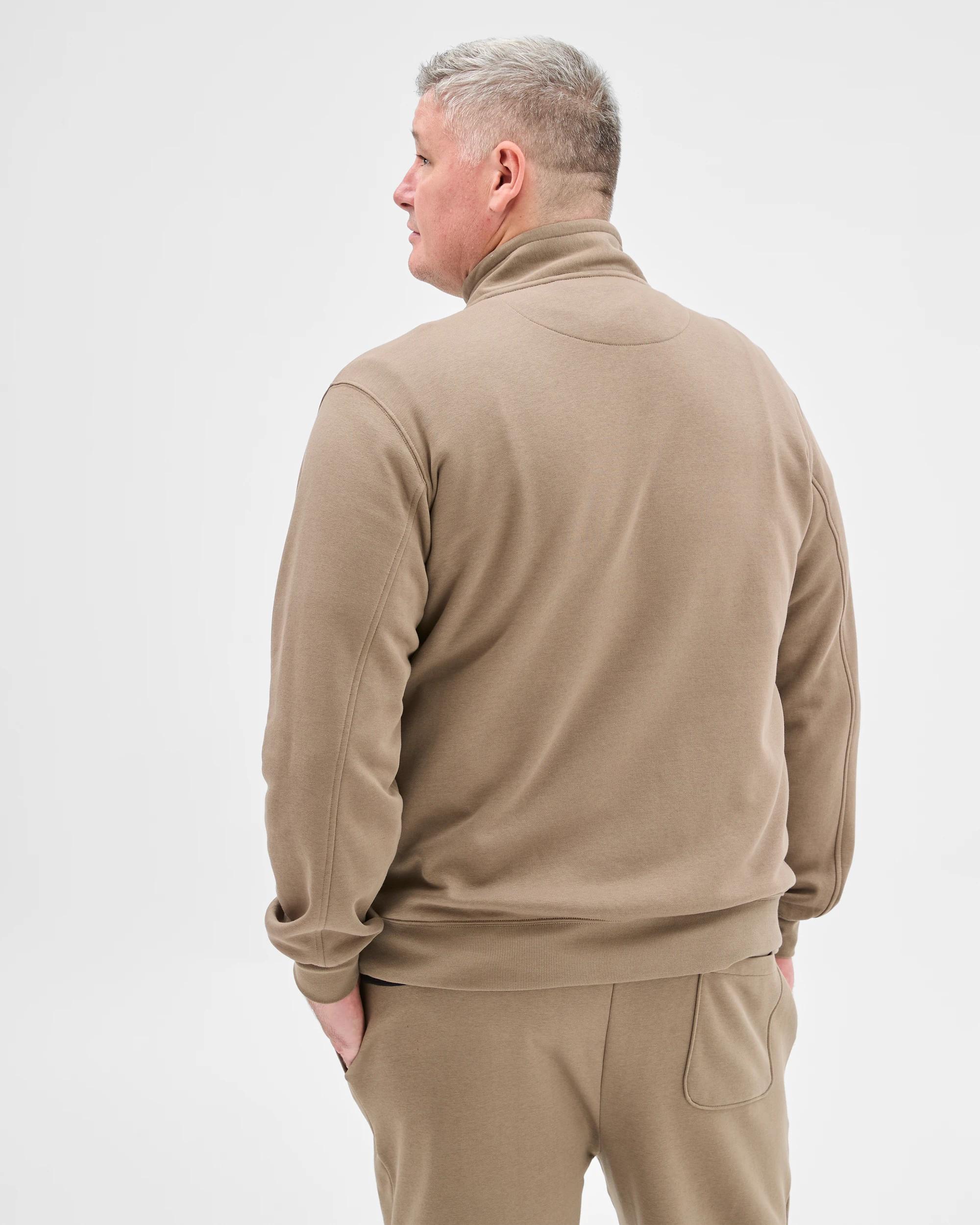 6 Target Man Plus Plus Size Australian Cotton Blend 1/2 Zip Jumper MUSHROOM, 6 of 6