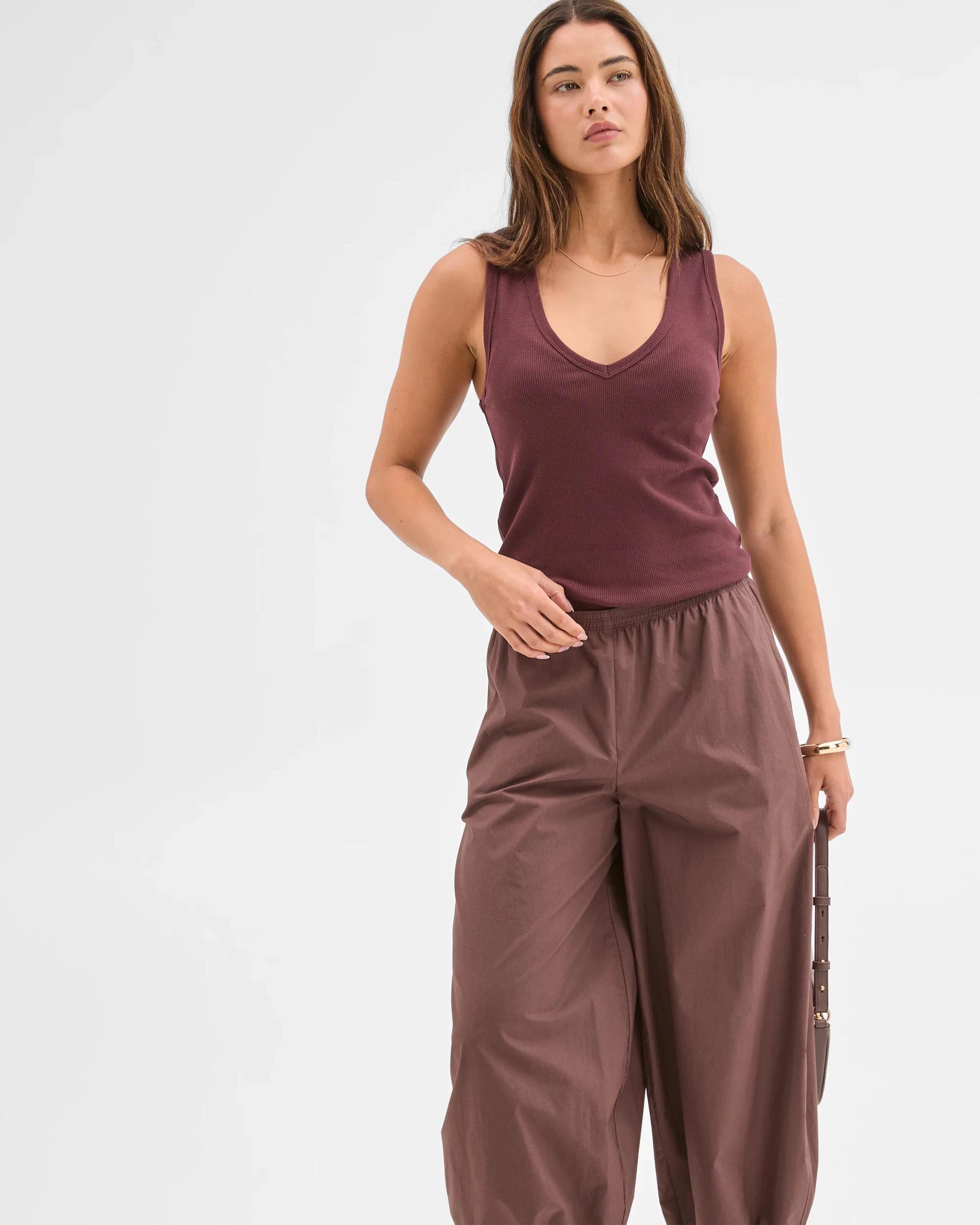 3 Lily Loves Australian Cotton Poplin Balloon Pants BROWN, 3 of 6
