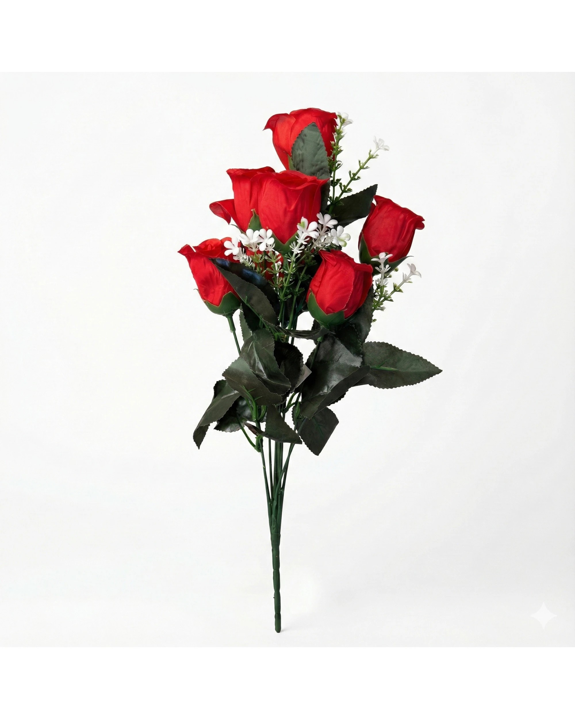 1 BR Home Artificial Rose Flowers for Cemetery 8 Stems Fake Flower Arrangement, 1 of 1