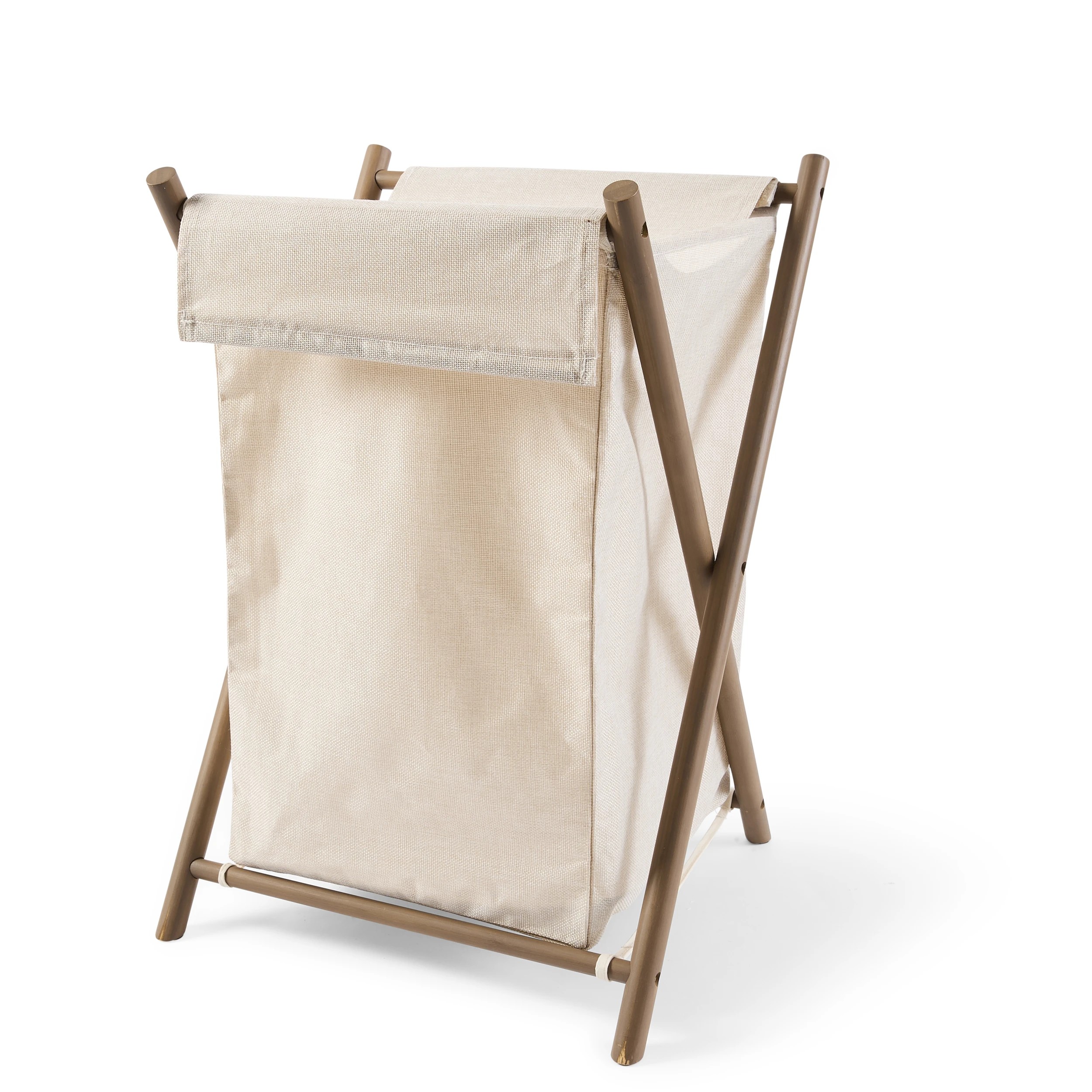3 Linen Look Foldable Laundry Hamper, 3 of 8