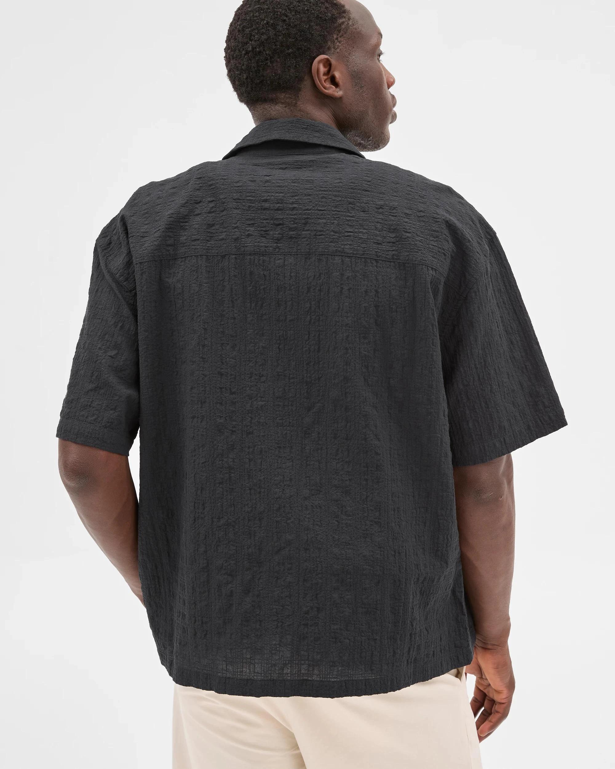 6 Commons Australian Cotton Short Sleeve Shirt FLORAL BLACK, 6 of 8