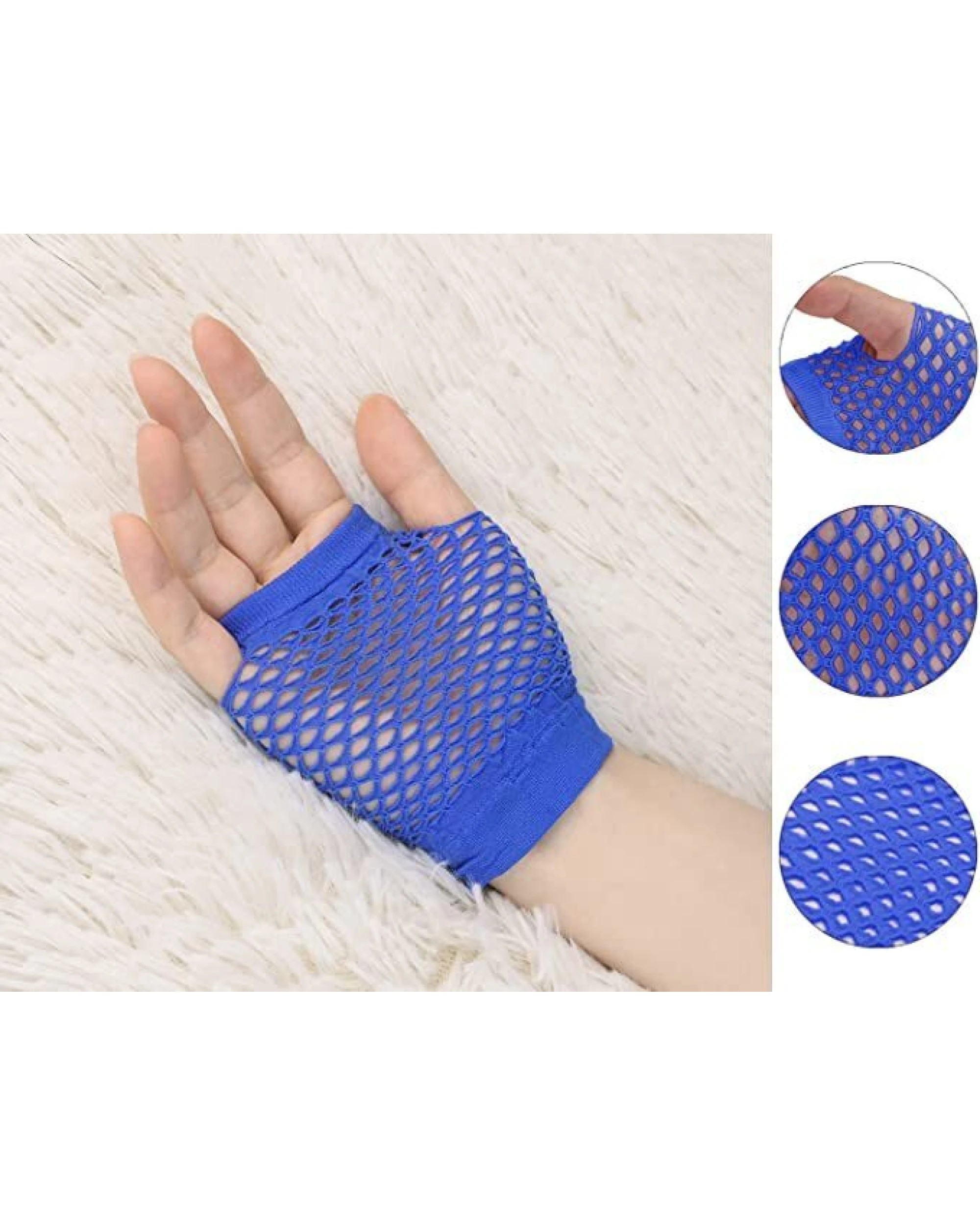 2 BR Costumes Fingerless Fishnet Gloves for Costume Parties and Dance, 2 of 4