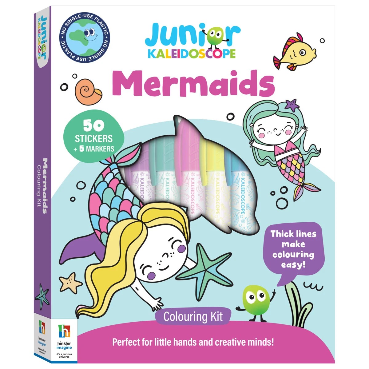 1 Junior Kaleidoscope Mermaids Colouring Kit - Book, 1 of 5
