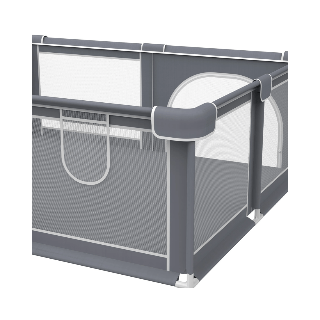 7 Advwin Large Baby Playpen 155 x 185cm Kids Activity Central Child Play Fence with Anti-Slip Base Grey, 7 of 7