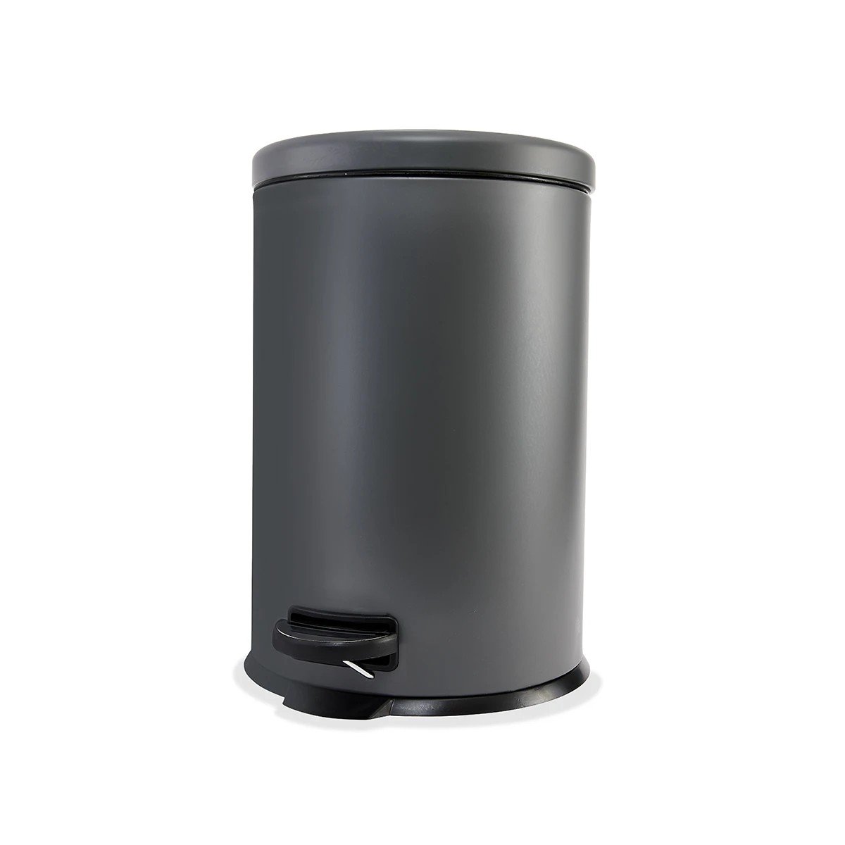 1 20L Matte Grey Round Pedal Bin, 1 of 5