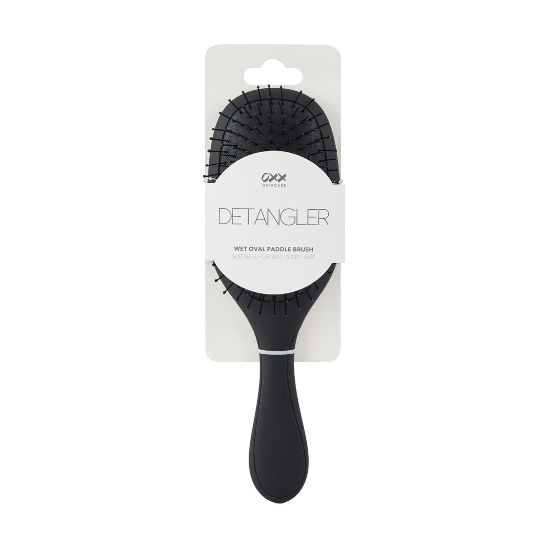 4 OXX Haircare Detangler Wet Oval Paddle Brush - Black, 4 of 4