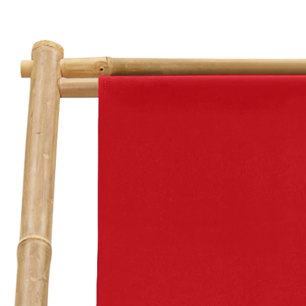 7 vidaXL Deck chair Foldable - Red, 7 of 9