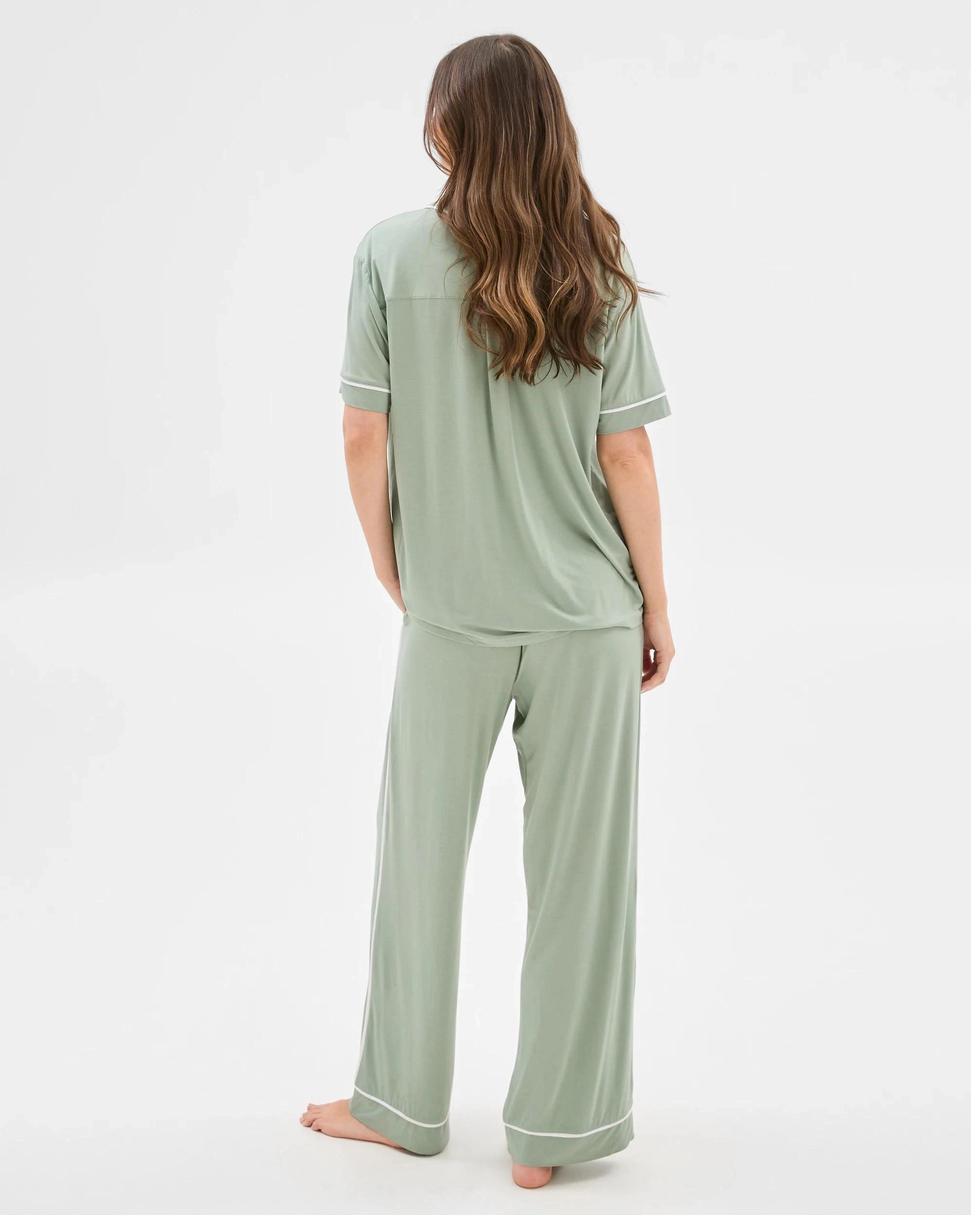 5 Target Woman Bamboo Short Sleeve Top and Pants Pyjama Set GREEN, 5 of 7