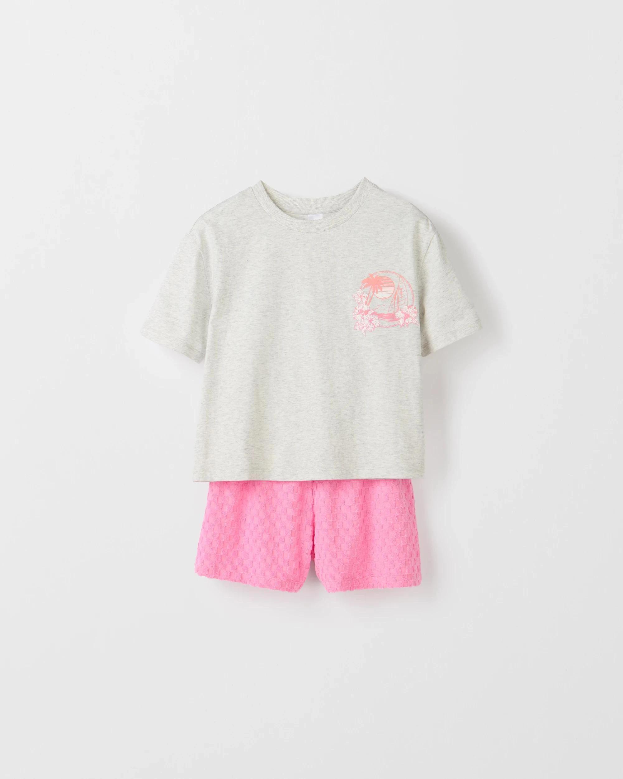 4 Target Australian Cotton Blend T-Shirt and Short Set PINK, 4 of 6