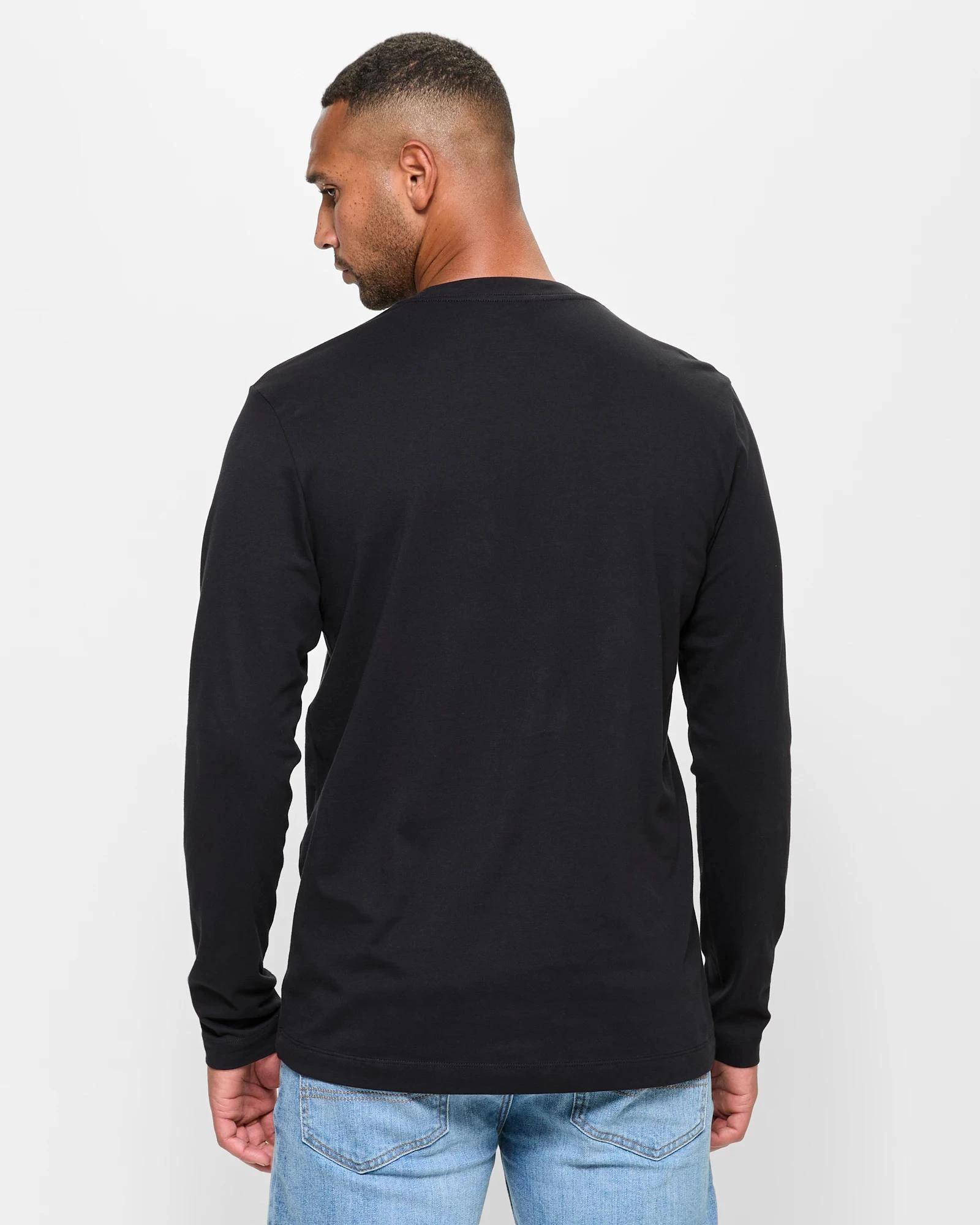 4 Target Australian Cotton Long Sleeve T-Shirt BLACK, 4 of 5