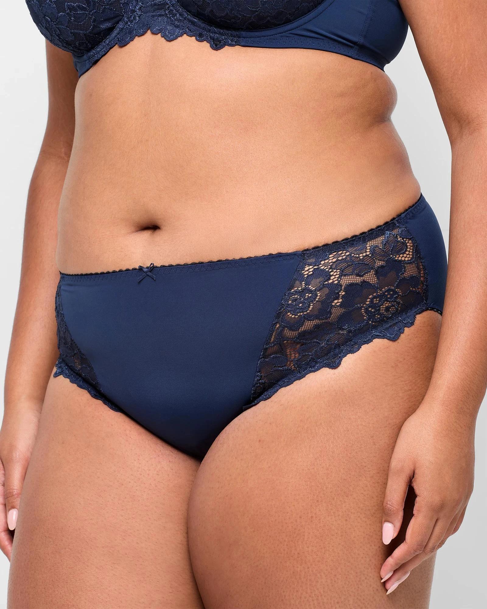 5 Target Woman High Cut Lace Briefs NAVY BLUE, 5 of 5