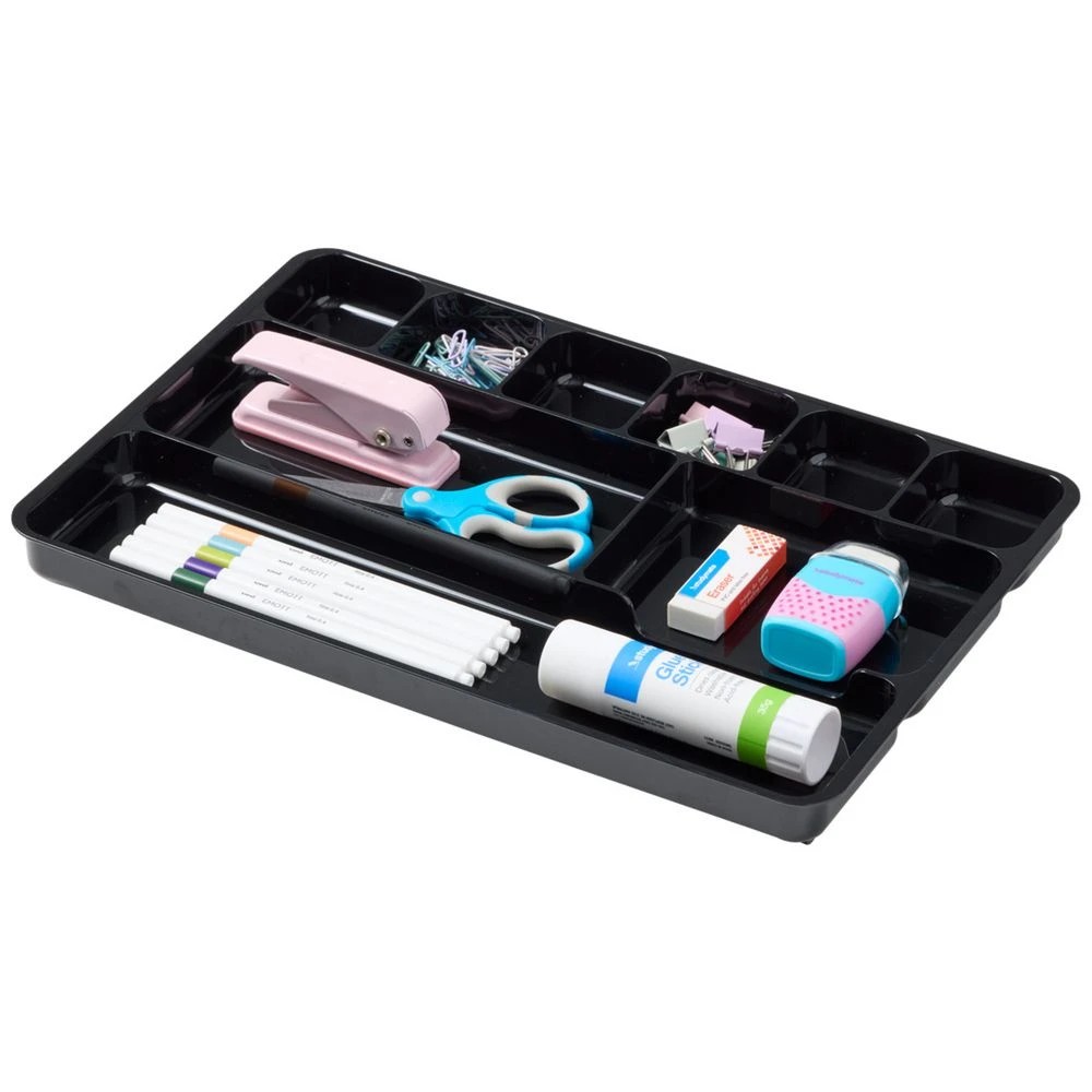 2 J.Burrows Desk Drawer Organiser Black, 2 of 2