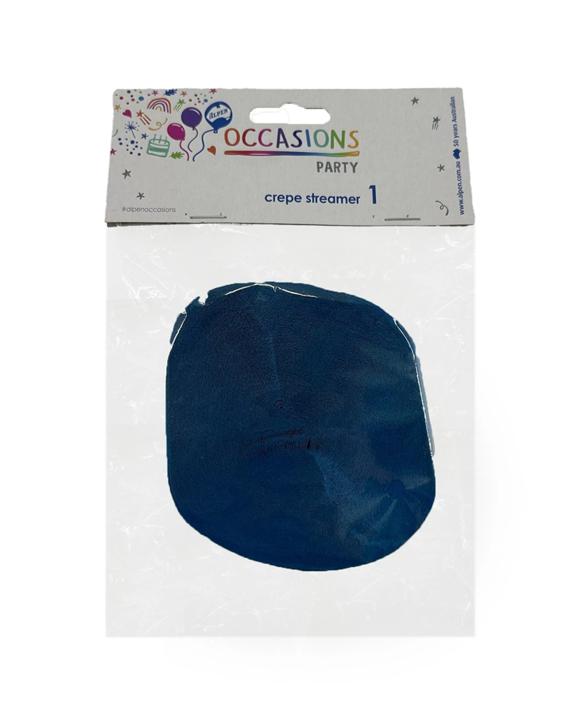Alpen Paper Crepe Streamer Decoration Accessory 30m Length Party Supply French - Blue