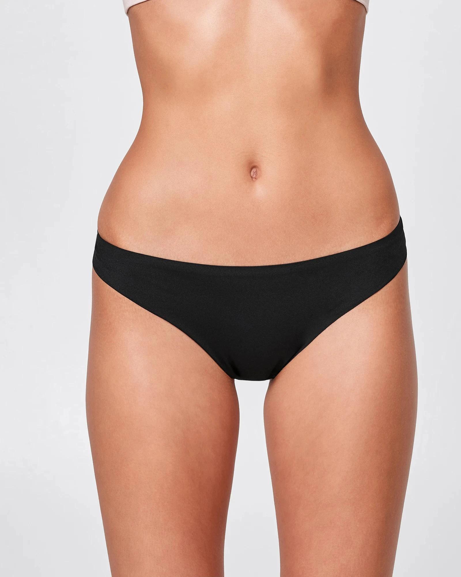 4 Target 2 Pack Bonded No Show G-String Briefs BLACK, 4 of 6