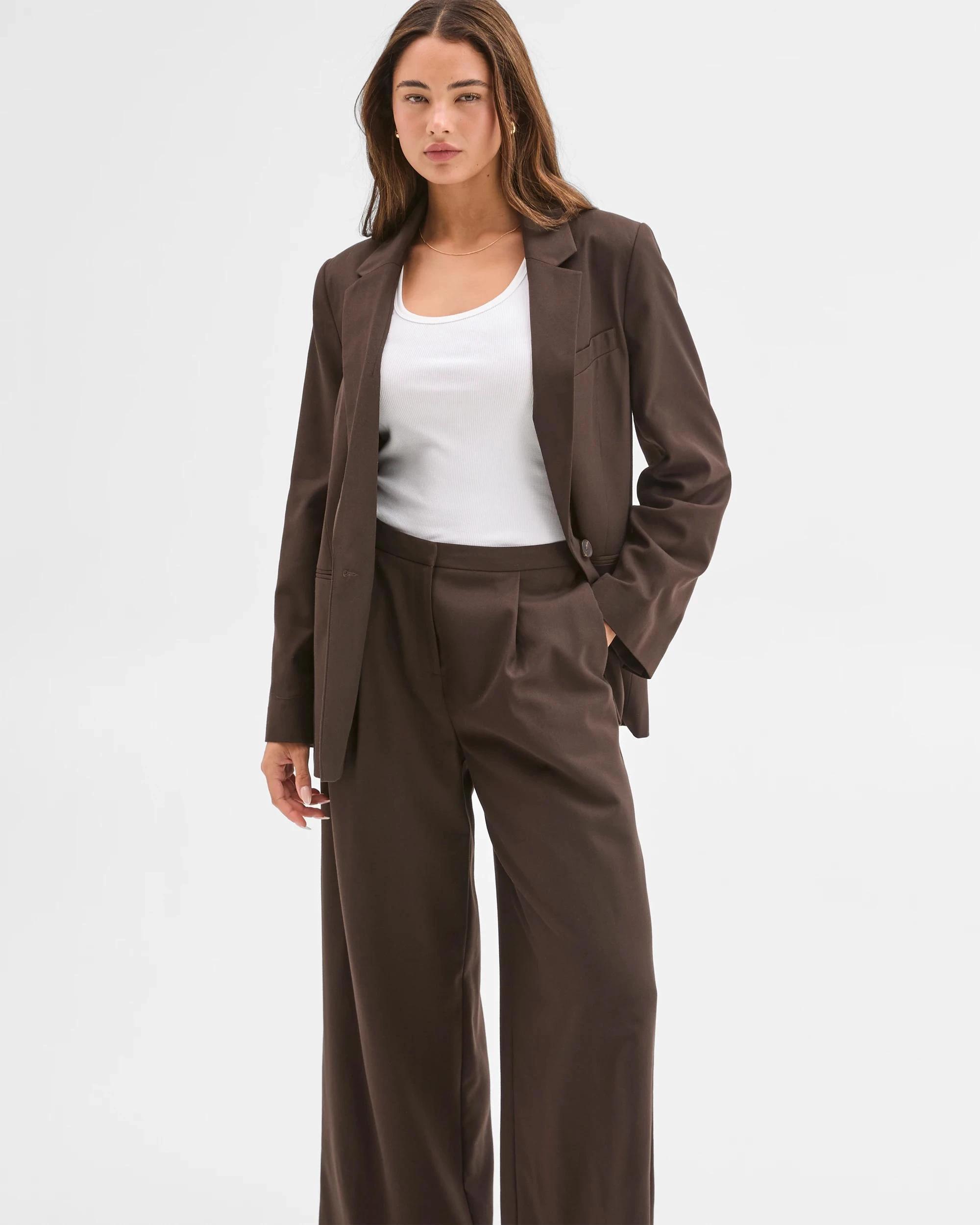 4 Lily Loves Oversized Blazer CHOCOLATE BROWN, 4 of 9