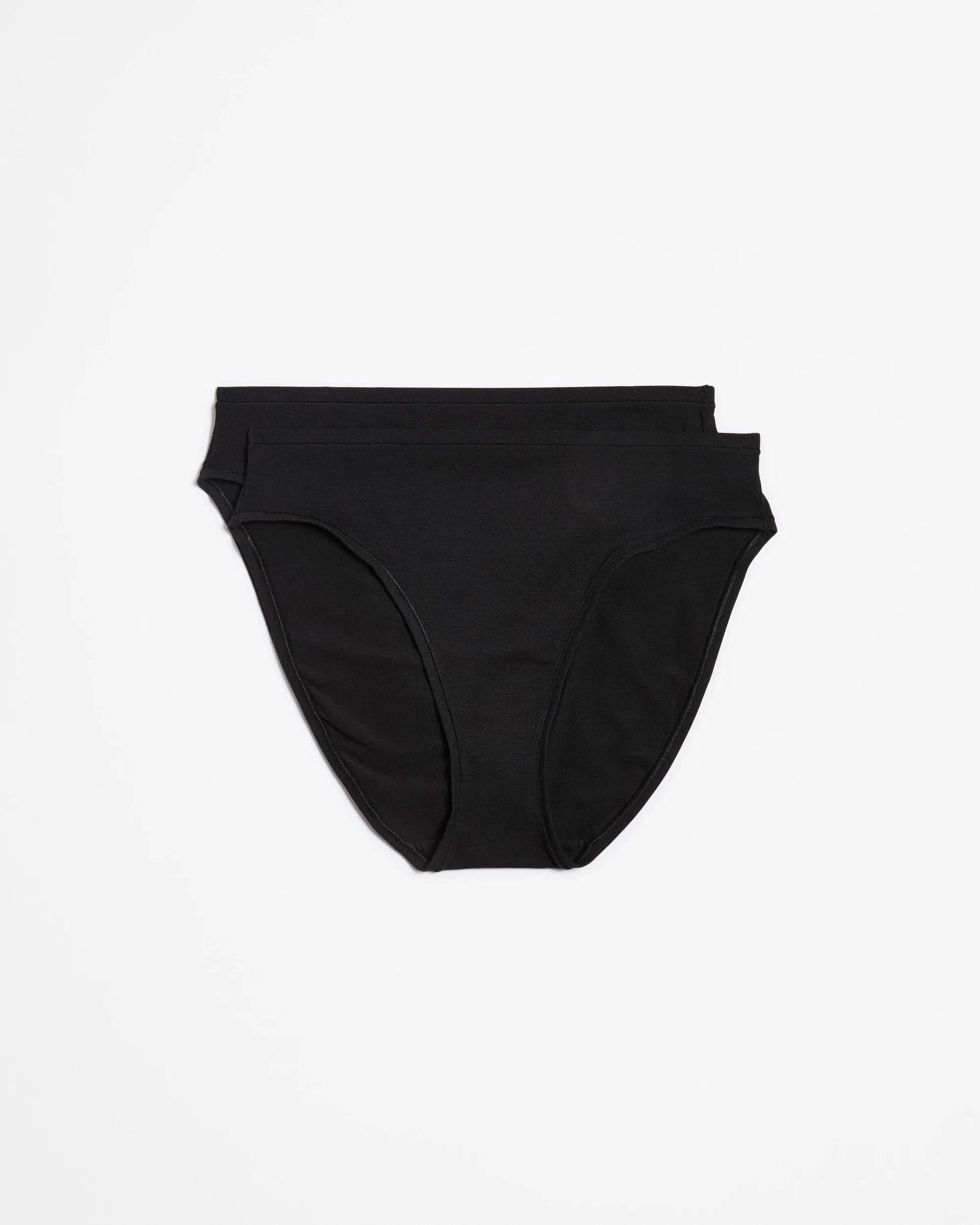 5 Target 2 Pack Bamboo High Cut Briefs BLACK, 5 of 8