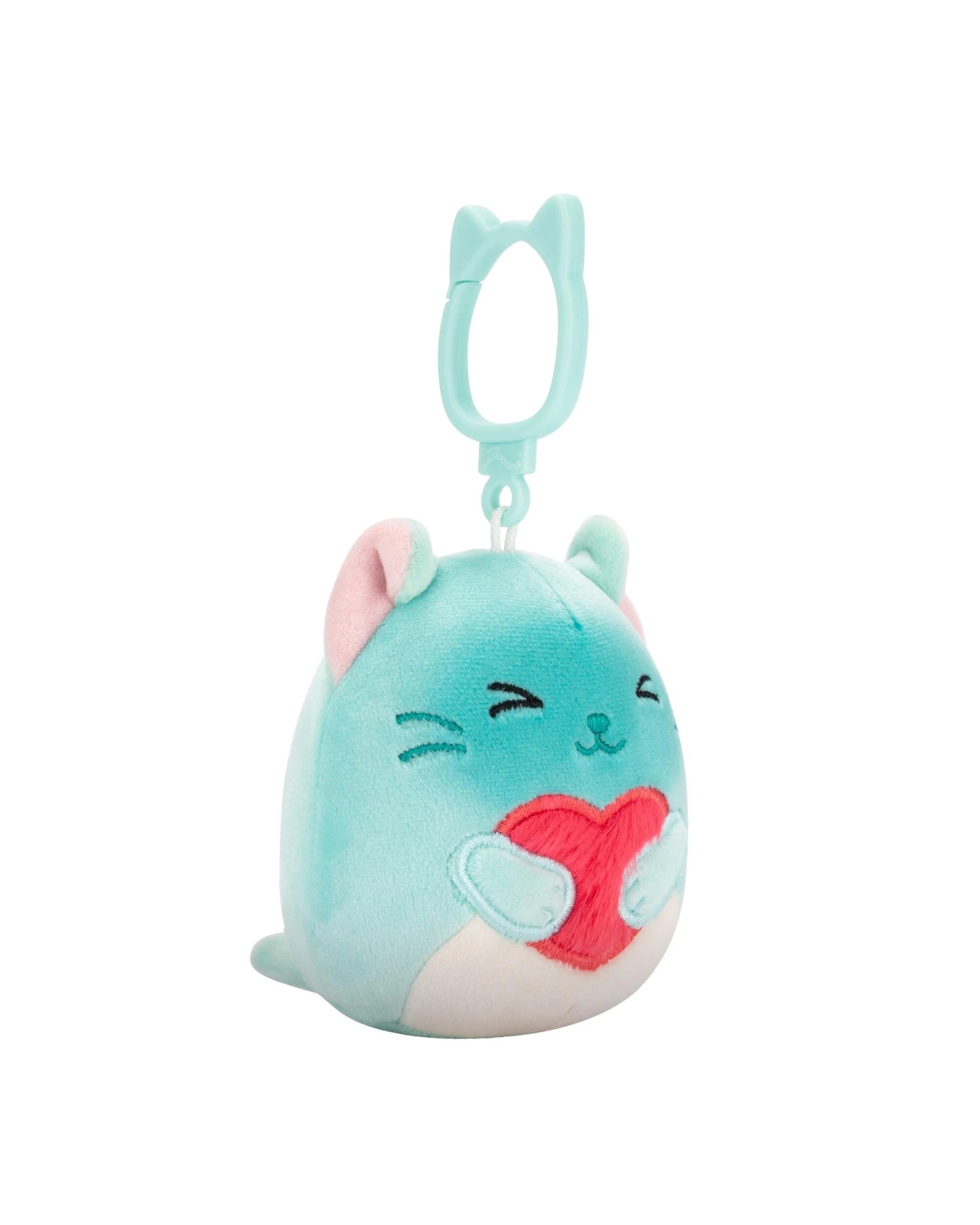 3 Squishmallows Valentines Sigrid the Siamese Cat 3.5 inch Clip-On Plush - Blue, 3 of 6
