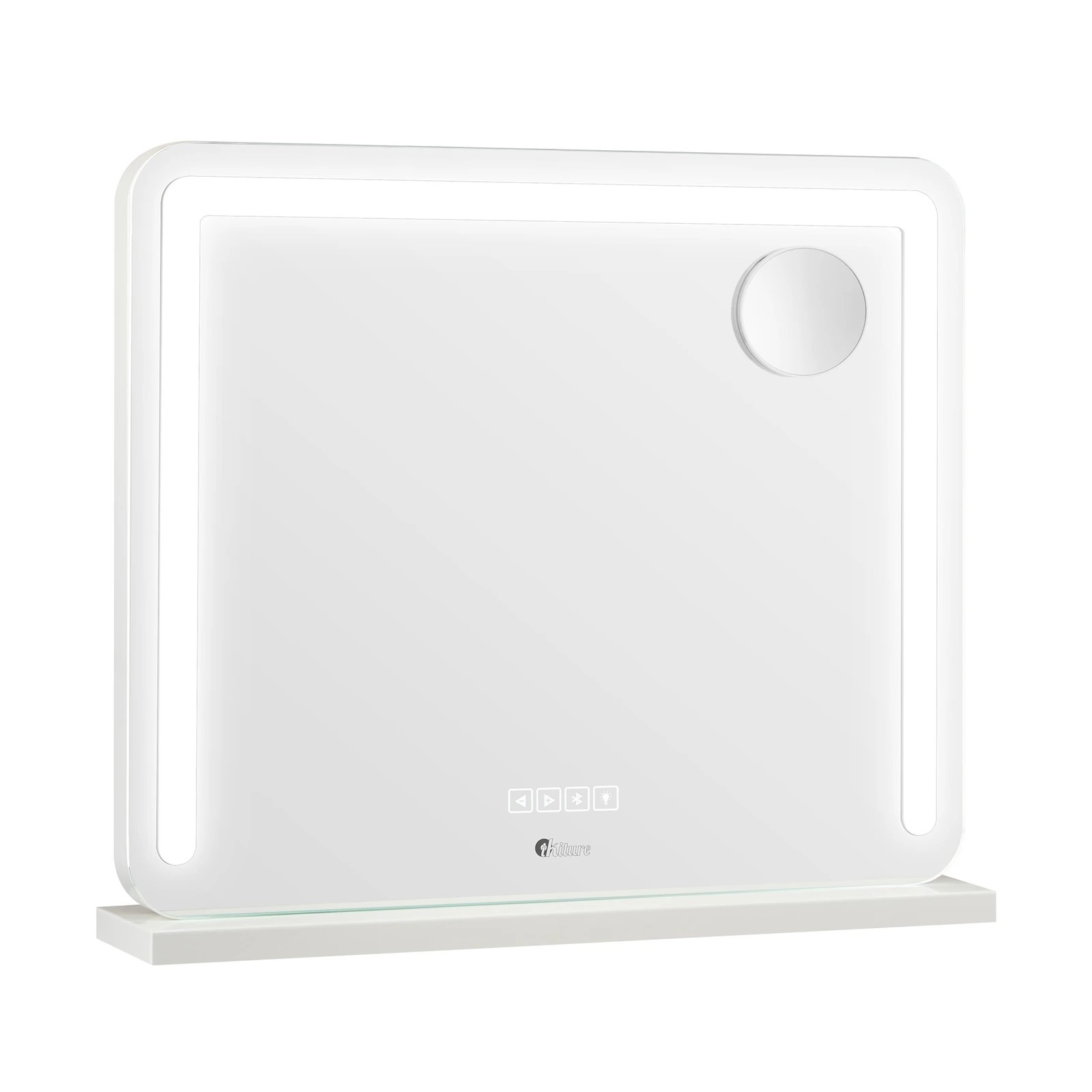 5 Oikiture Bluetooth Hollywood Led Makeup Mirror 60x52cm Vanity Wall Mirrors
 - White, 5 of 7