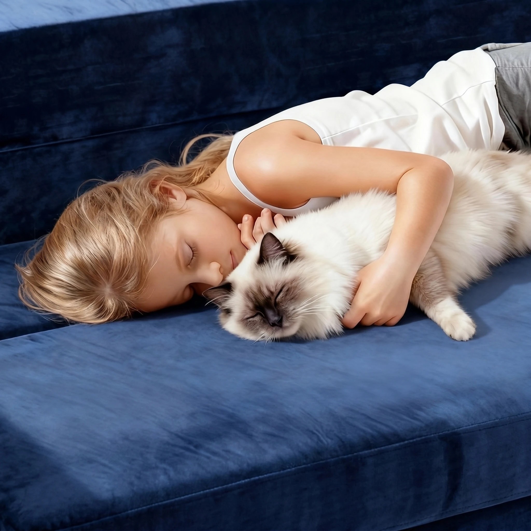 9 Artiss Convertible Folding Sofa Bed Pull Out Mattress Foldable Lounge Couch - Blue, 9 of 10