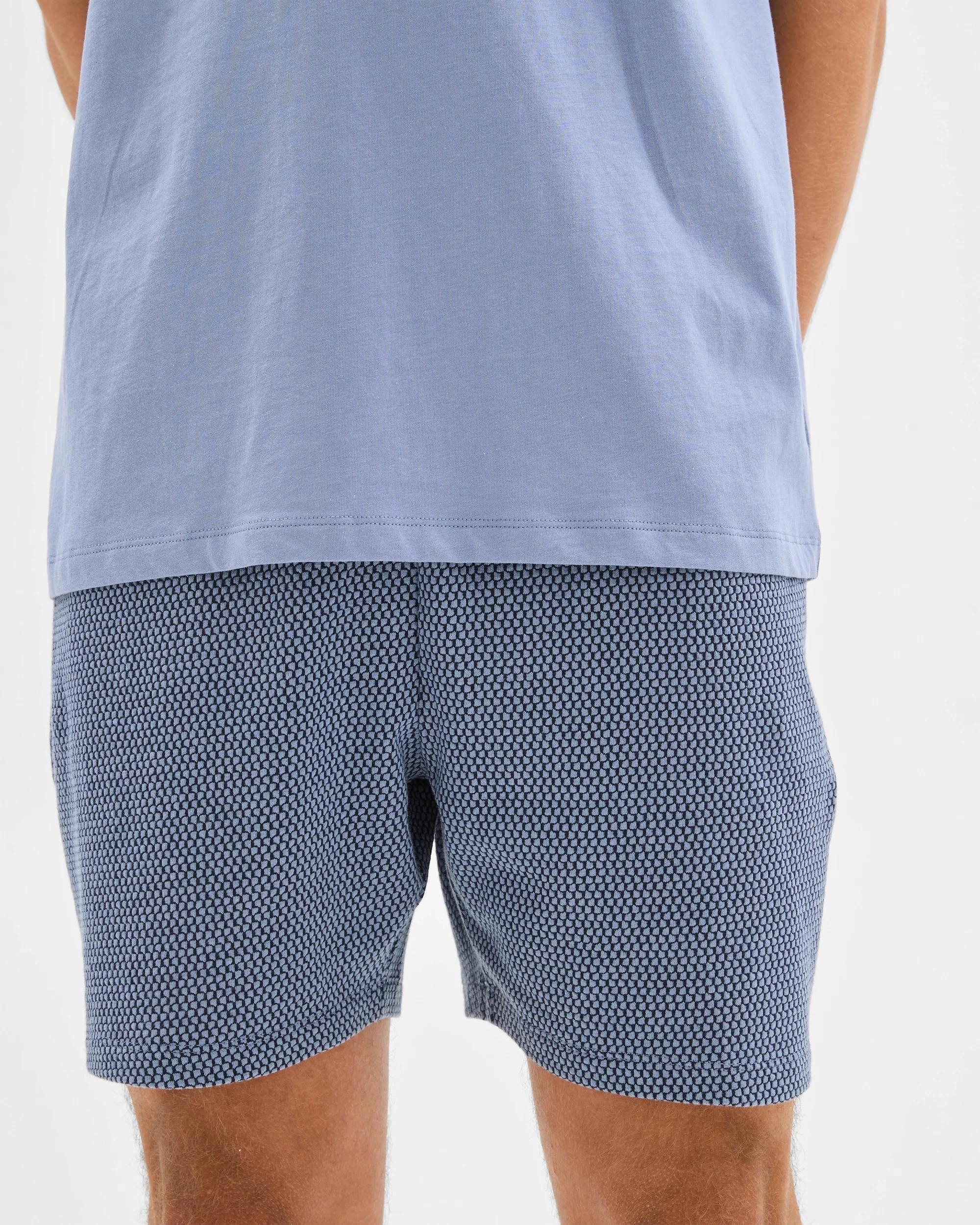 6 Australian Cotton Blend Mens Short Pyjama Set - Maxx GREY + NAVY, 6 of 8