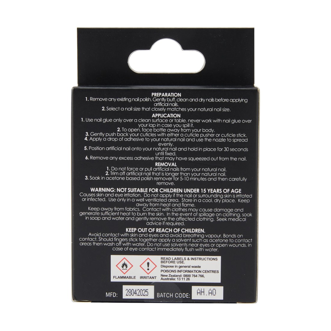 4 OXX Cosmetics 24 Pack Artificial Nails with Adhesive - Stiletto Shape, 3D French Tip, 4 of 4