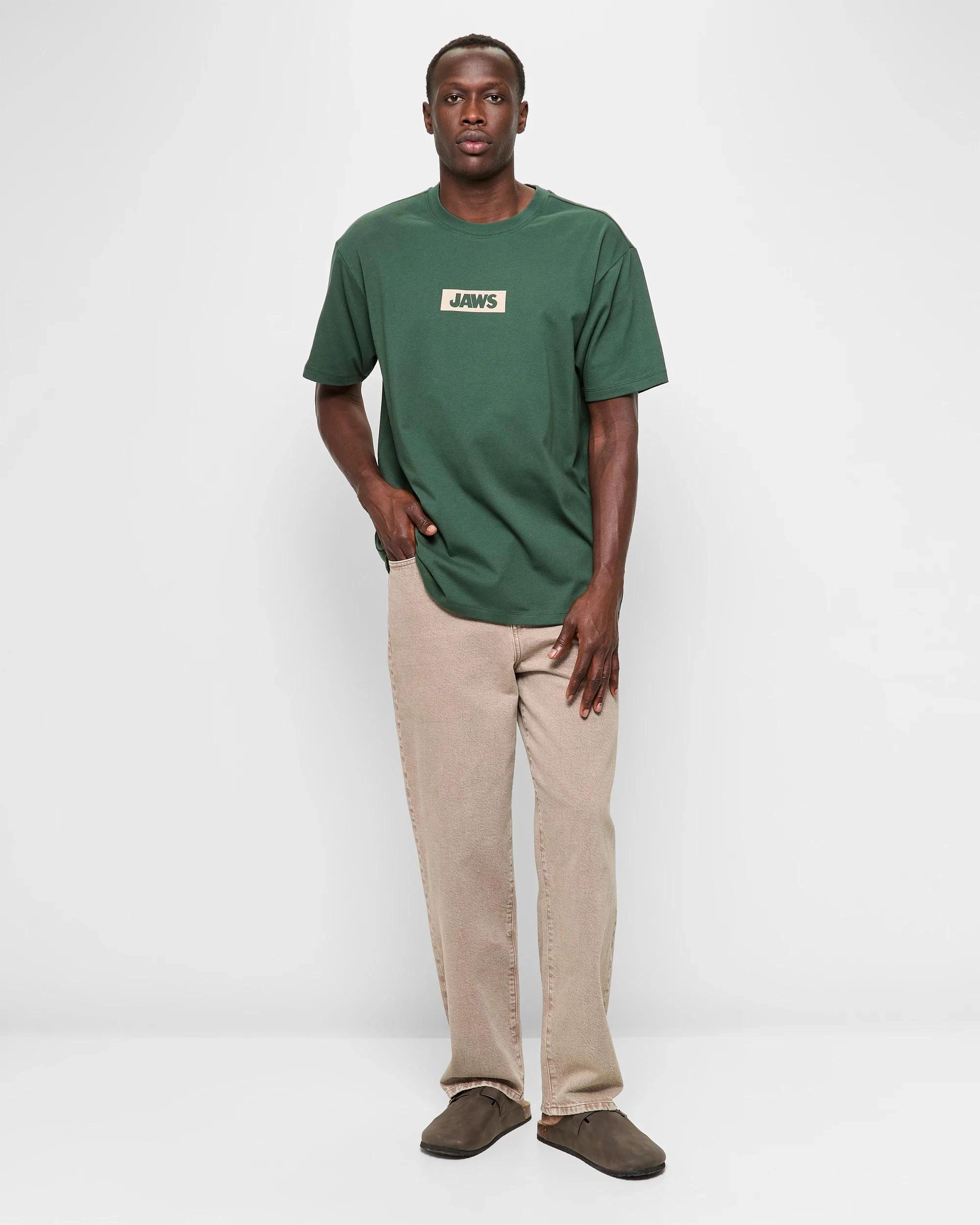 2 Licensed Australian Cotton Jaws T-Shirt GREEN, 2 of 6