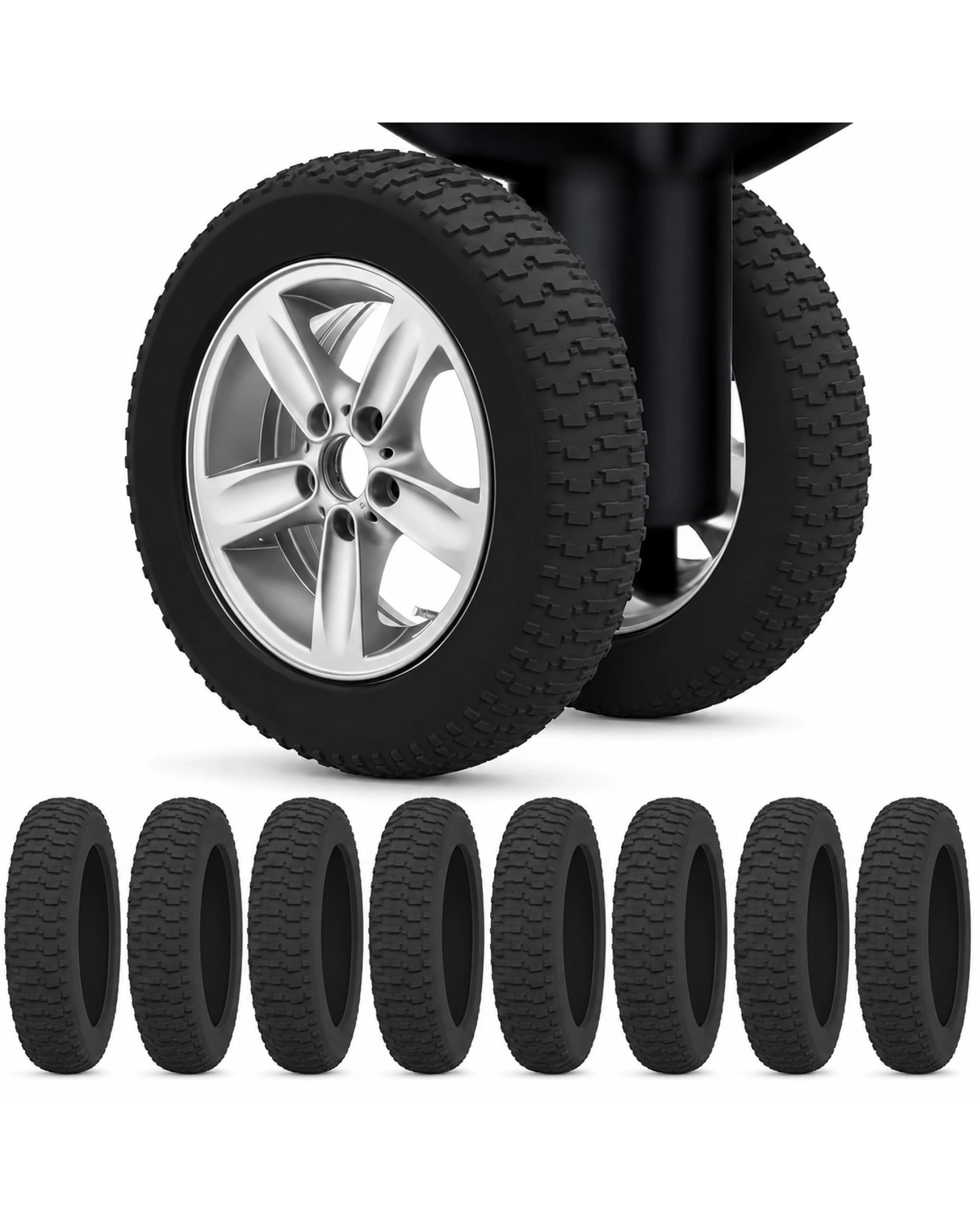1 BR Home 8x Suitcase Luggage Wheel Silicone Covers, 1 of 1
