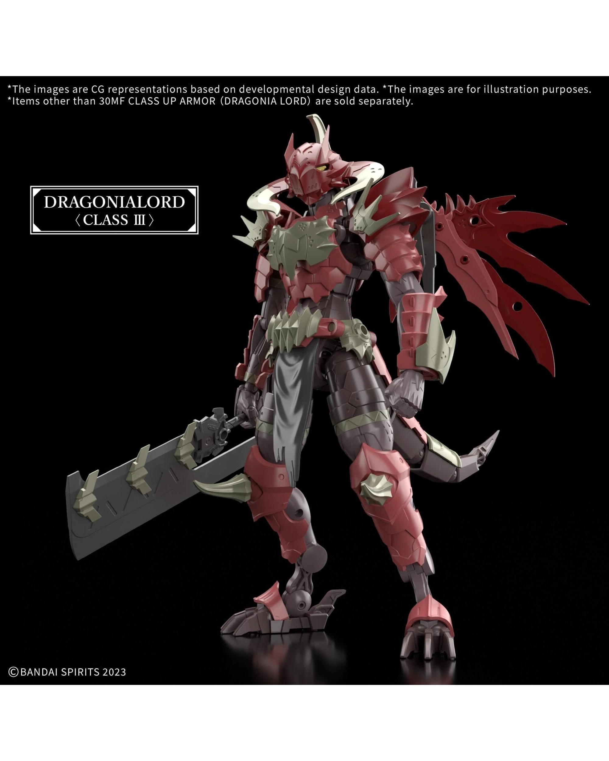 3 Bandai 30MF Class Up Armour Dragonia Lord Model Kit, 3 of 7