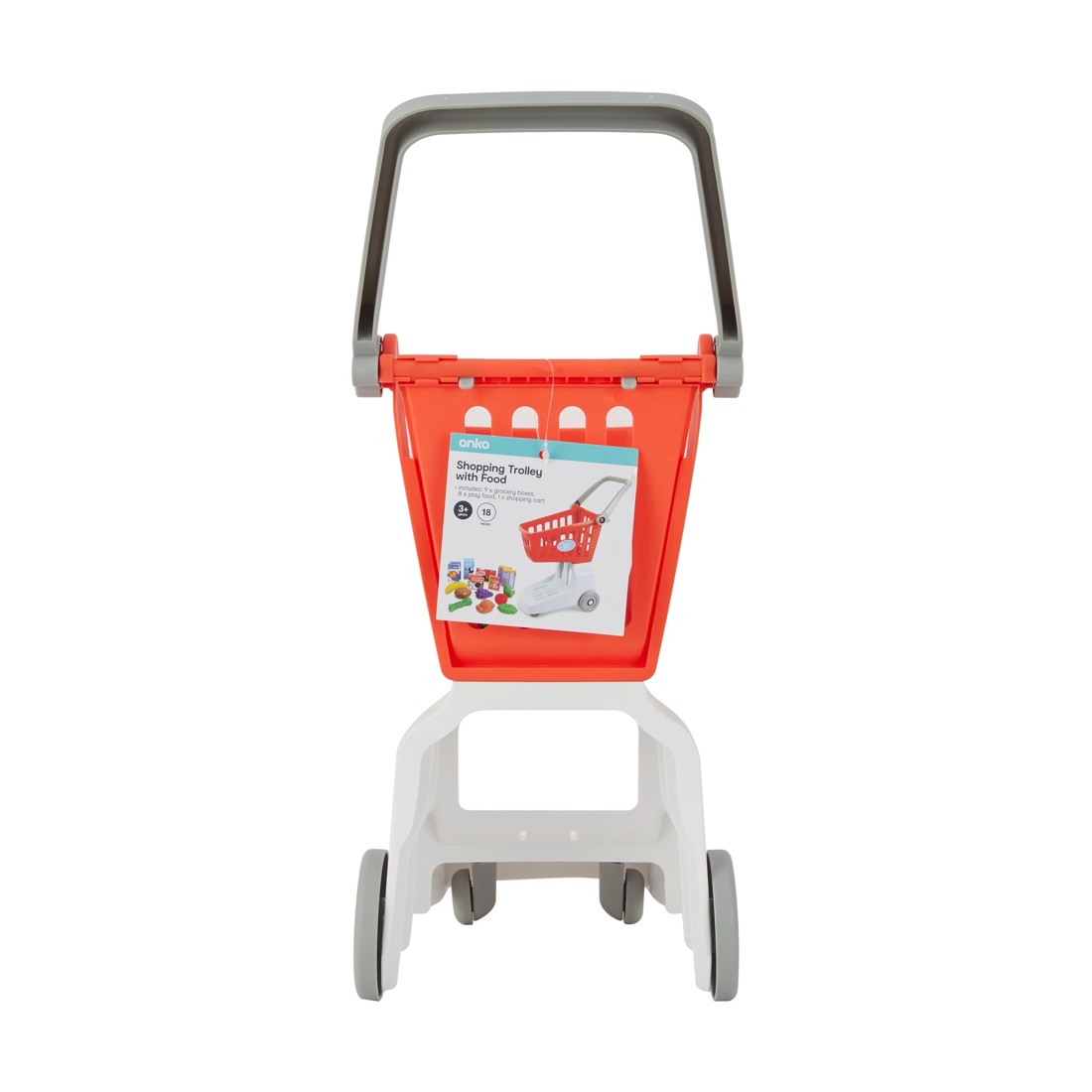 9 18 Piece Shopping Trolley and Food Playset, 9 of 9