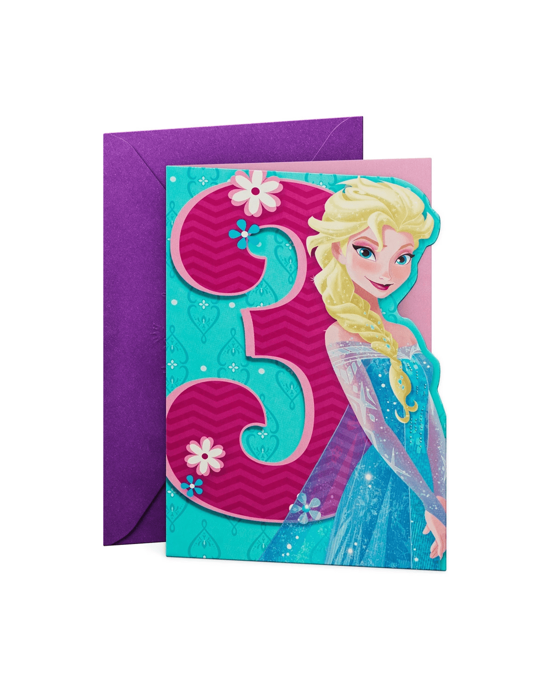 1 Hallmark Disney Frozen Elsa Birthday Card - Age 3, 1 of 3