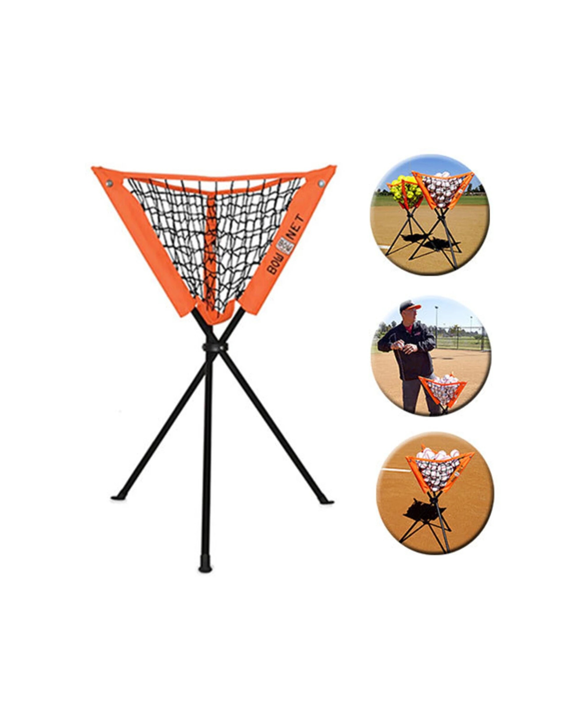 2 Bownet Multi-Sport Ball Caddy Portable With Carry Bag Holds 80 Baseballs - Multi, 2 of 4