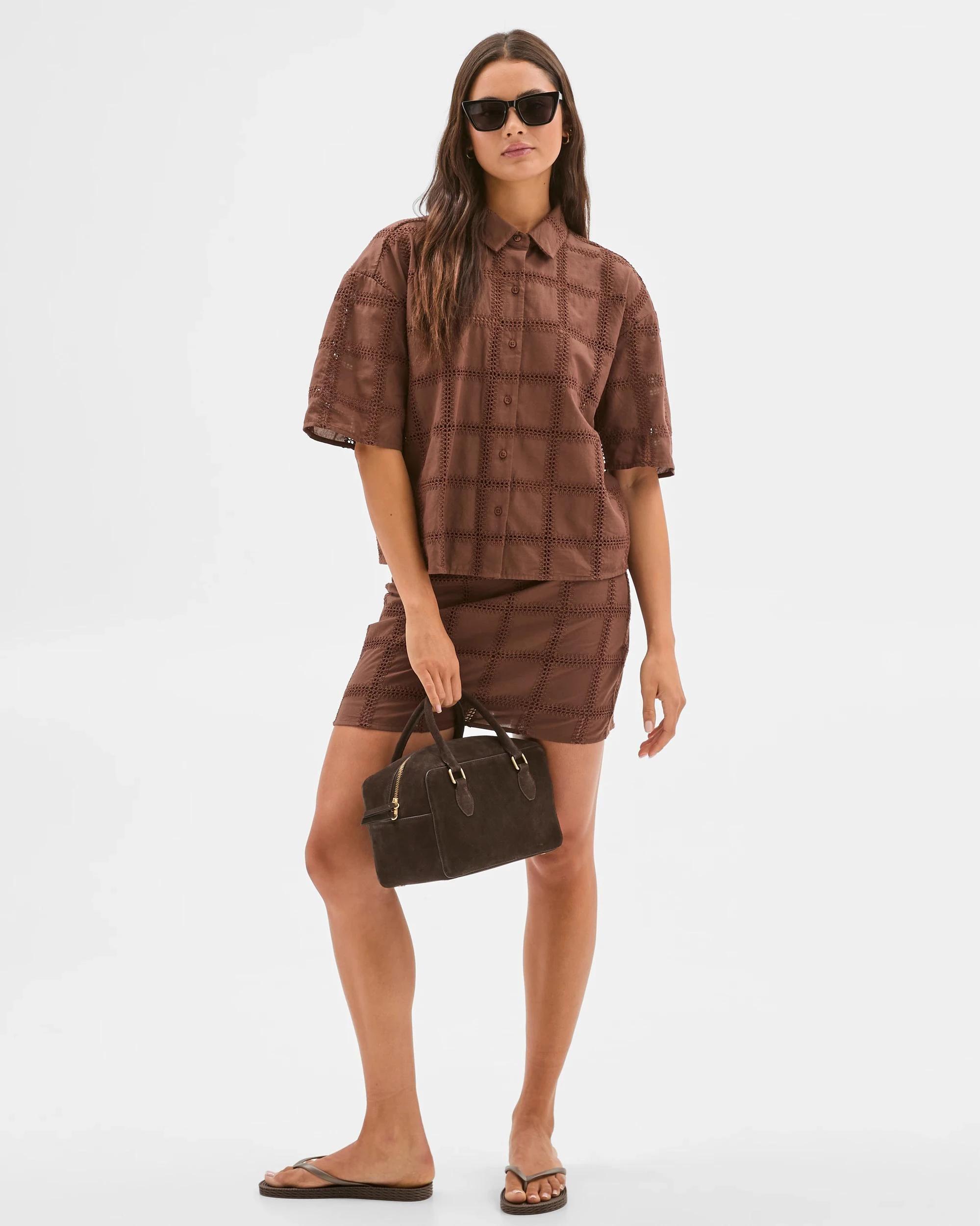 1 Embroidered Shirt - Lily Loves ESPRESSO, 1 of 7