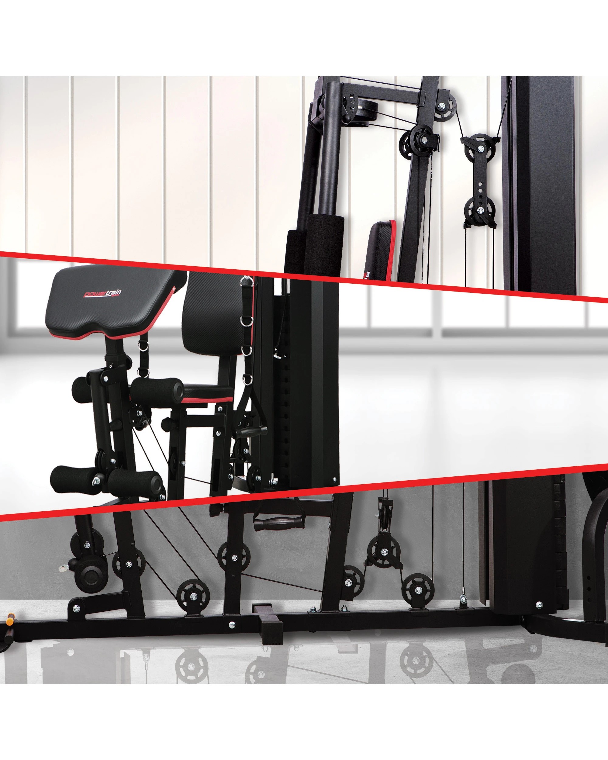 5 Powertrain JX-89 Multi Station Home Gym 68kg Weight Cable Machine, 5 of 9