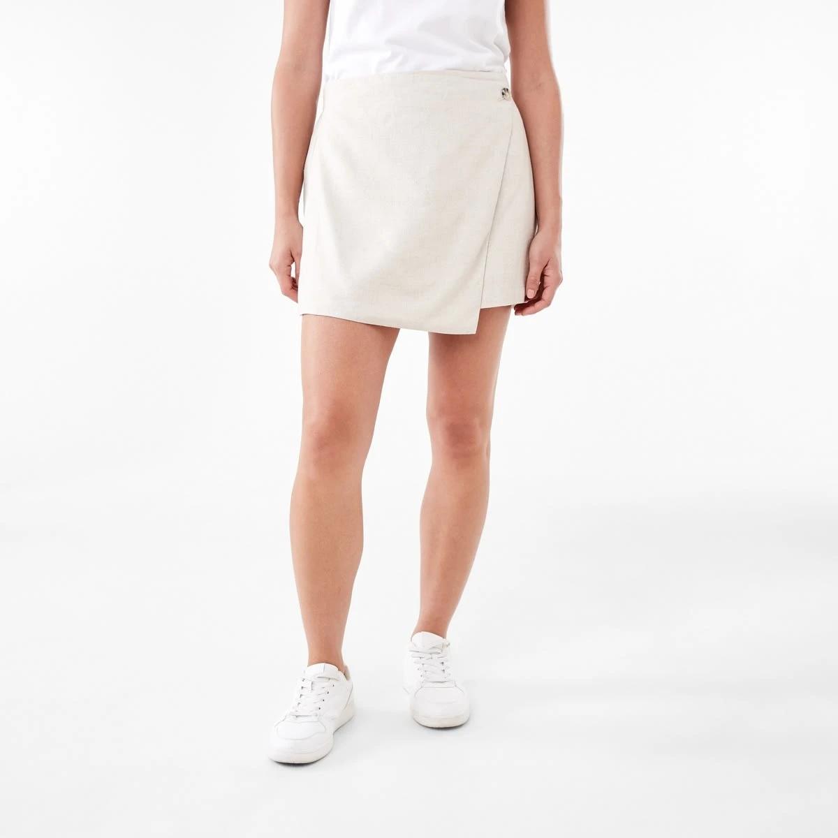 6 Wrap Mini Skort Natural, 6 of 6