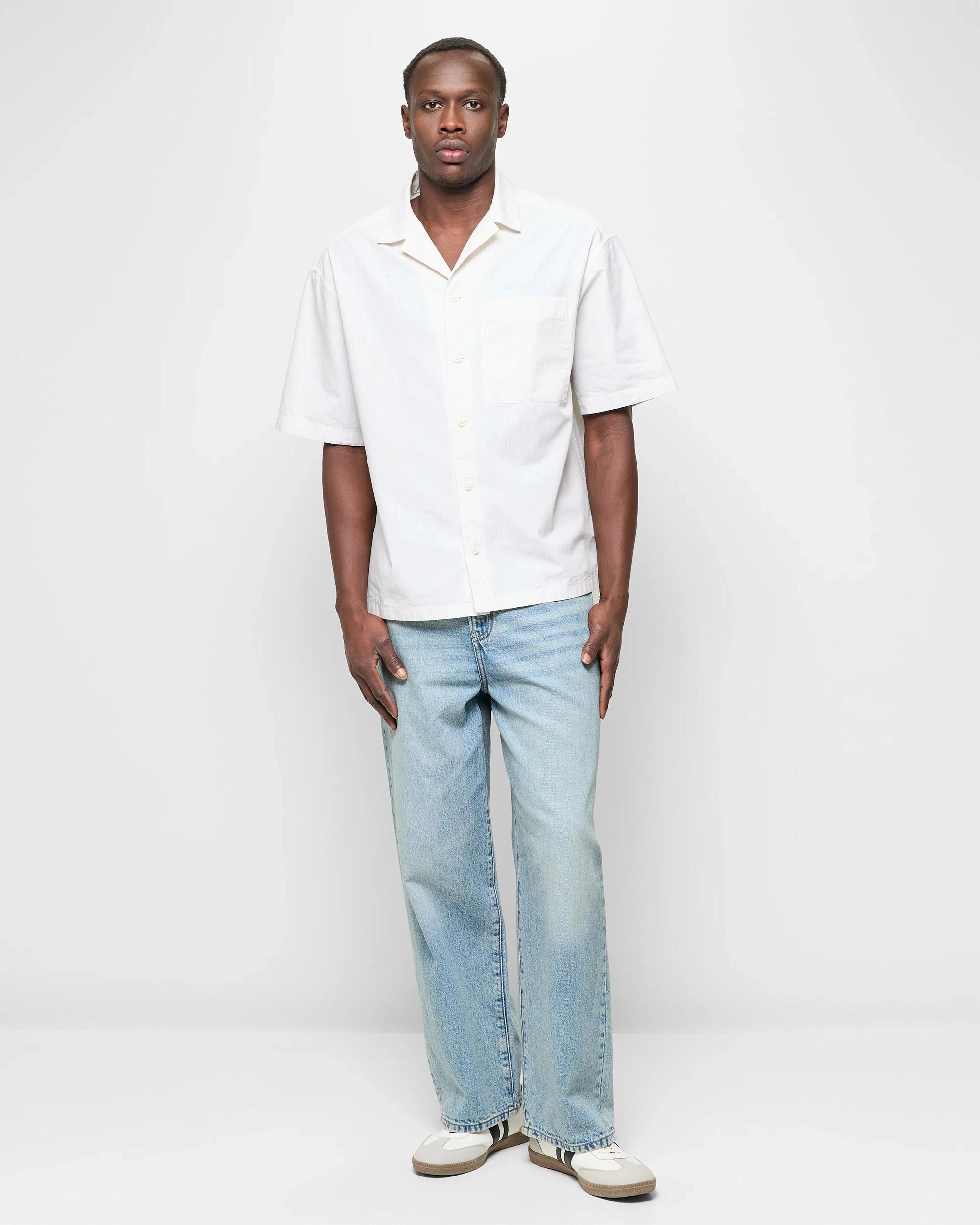 2 Australian Cotton Stripe Shirt - Commons STONE STRIPE, 2 of 5