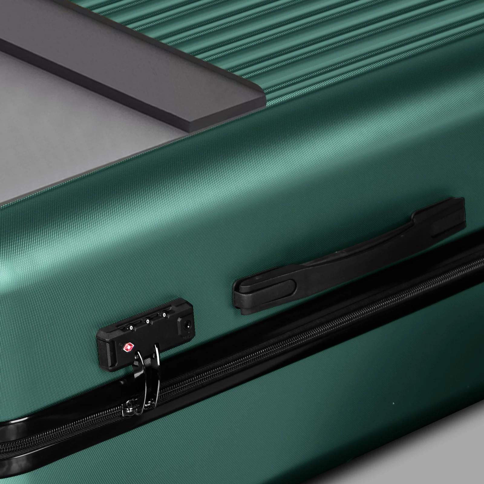 3 Alfordson Luggage 3PCS Set Suitcase ABS+PC Trolley TSA Hard Shell Case - Green, 3 of 9