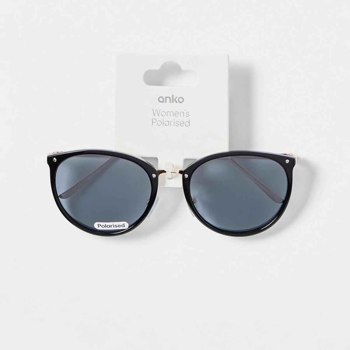 5 Thin Frame Cat Eye Sunglasses Black, 5 of 7